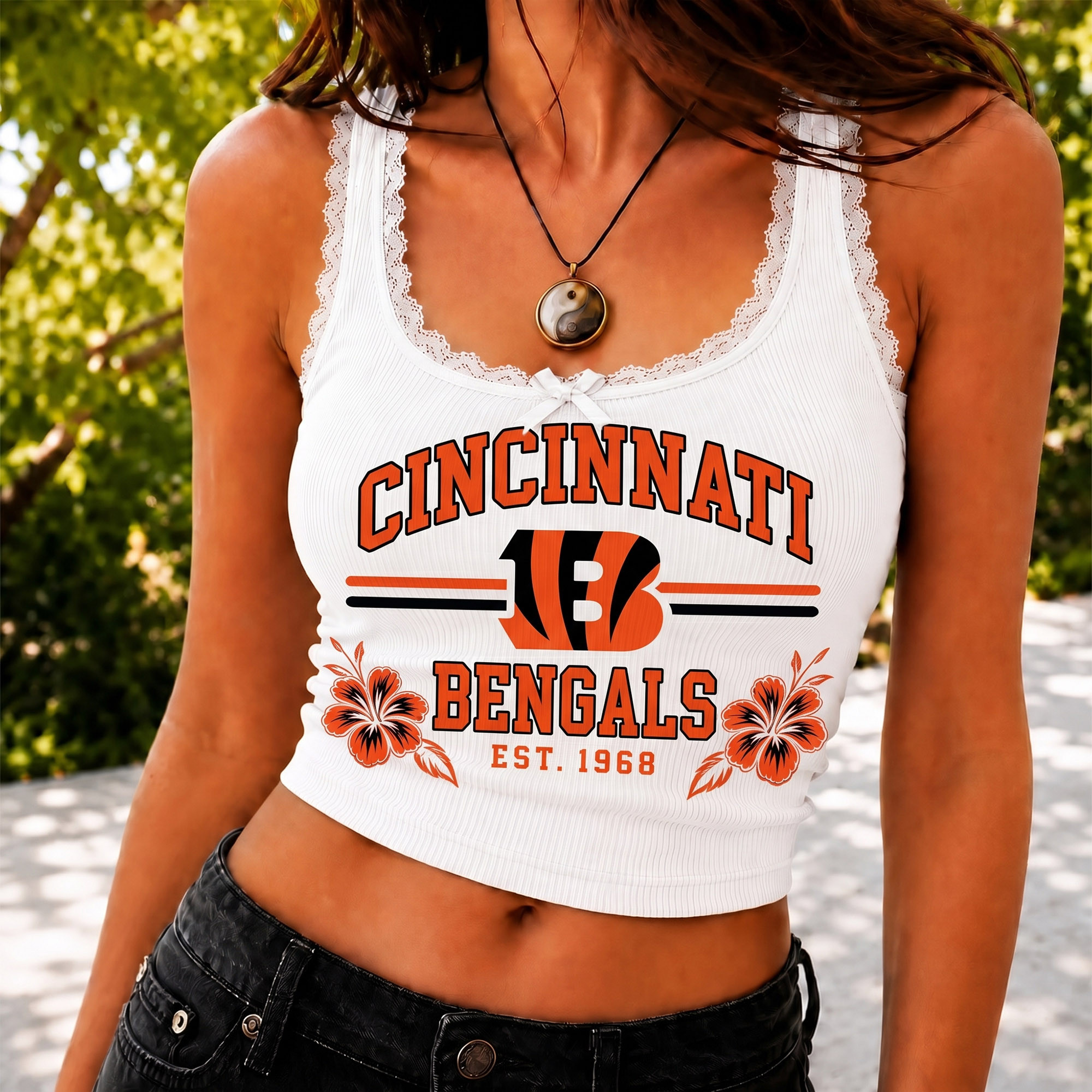 Cincinnati Bengals | Premium NFL Game Day Lace Tank Top Shirt NY