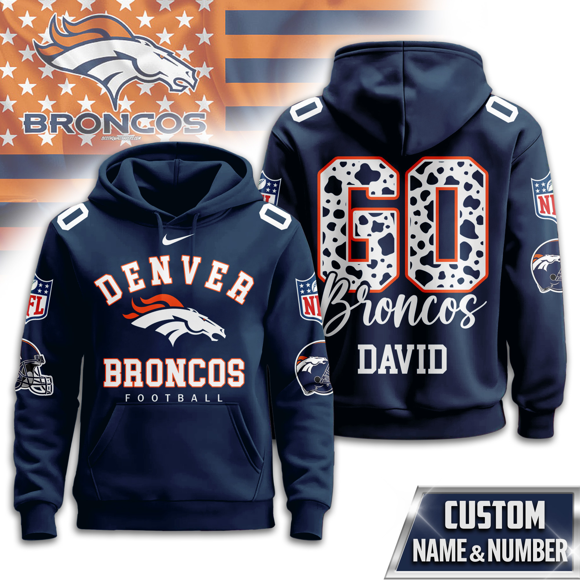 Denver Broncos | Premium NFL Custom Game Day Hoodie TD
