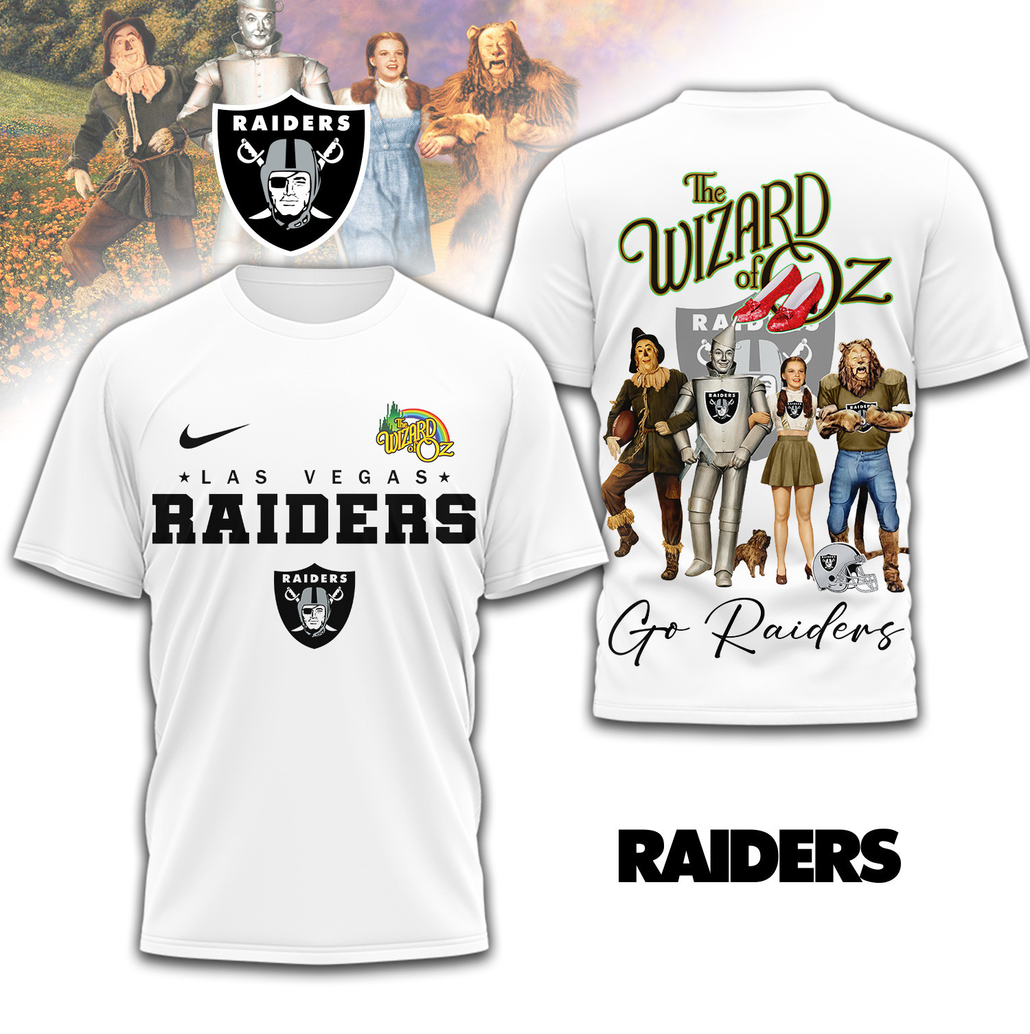 Las Vegas Raiders | Premium NFL The Wizard Of Oz 3D Shirt TD