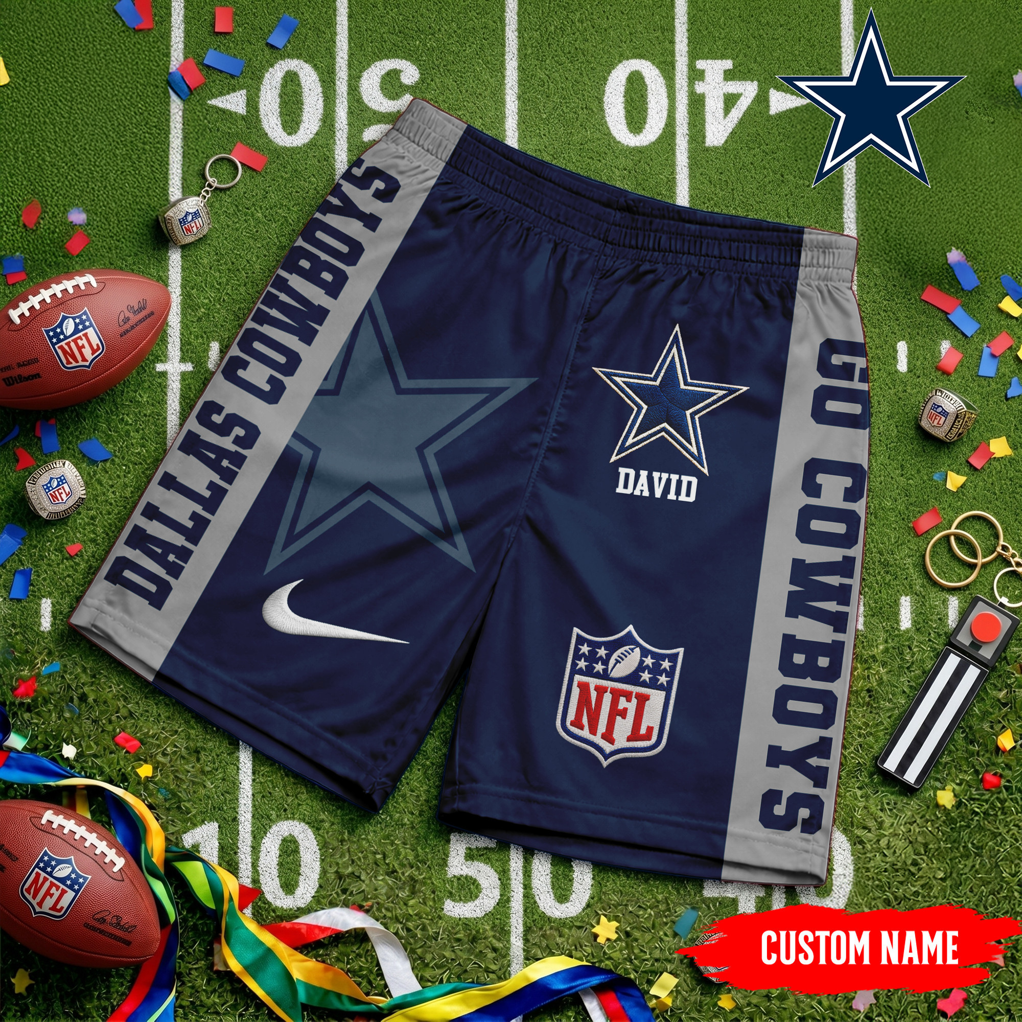 Dallas Cowboys | Premium NFL Game Day Personalized Shorts TD