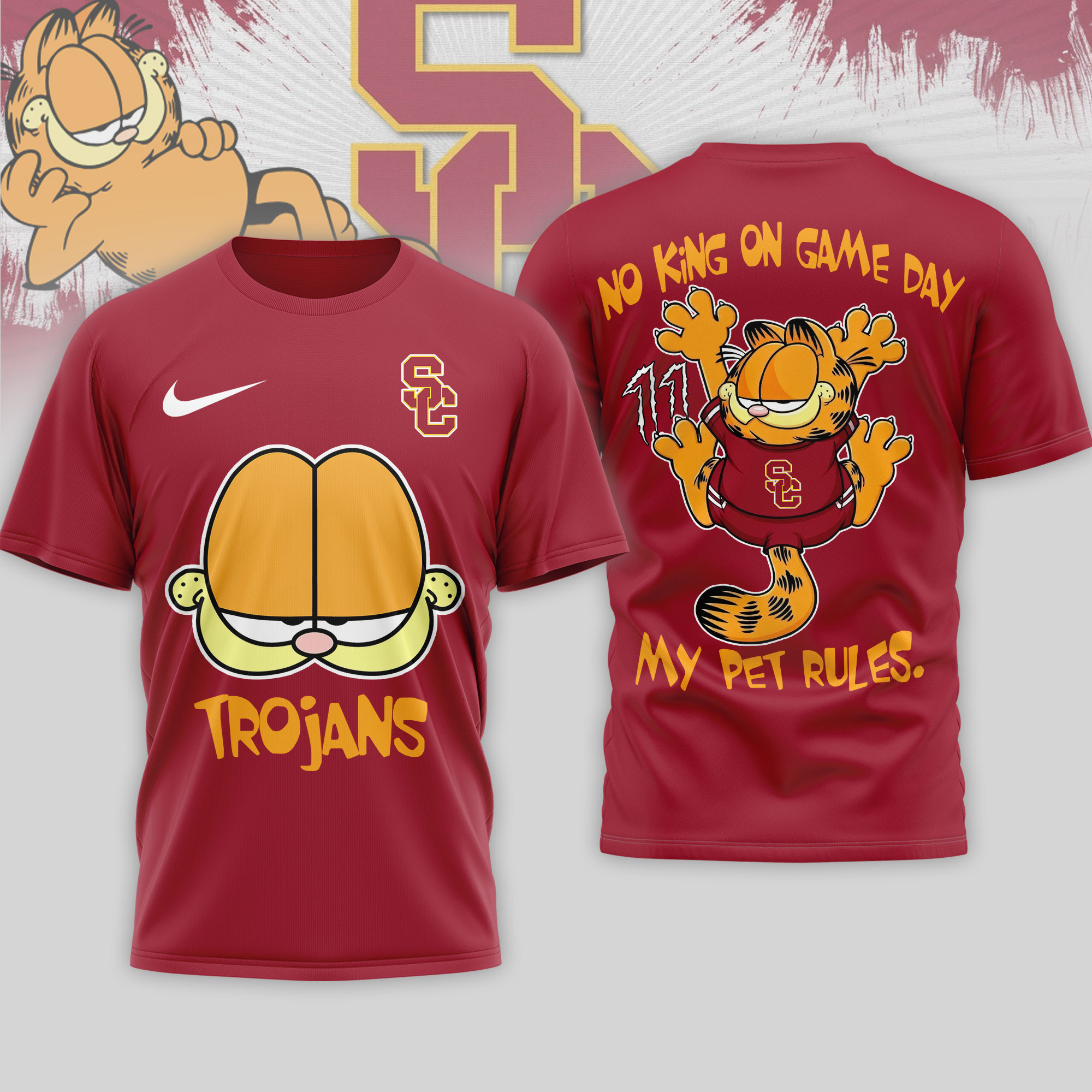 USC Trojans | Premium NCAA No King On Game Day 3D Shirt NTH1