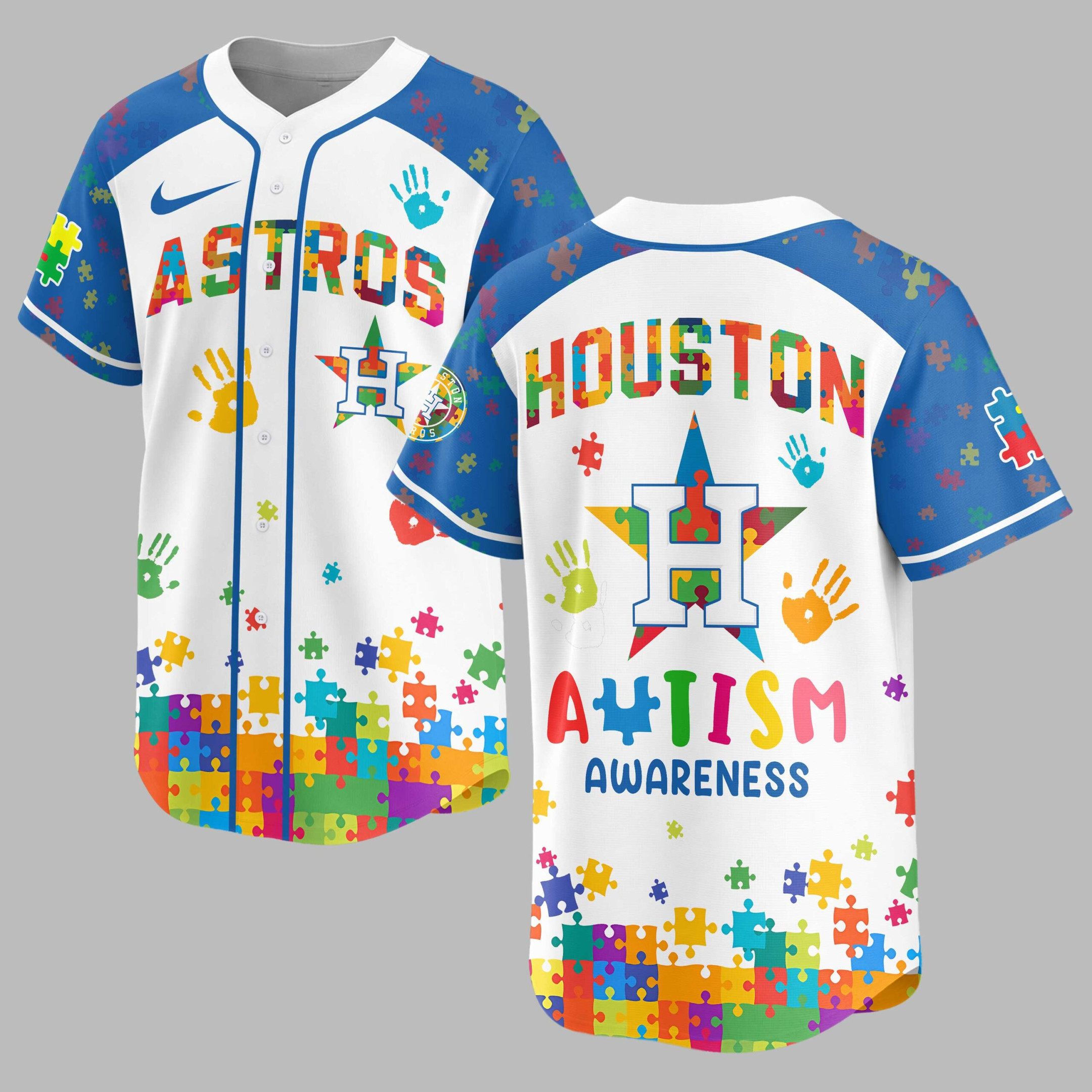 Houston Astros | MLB x Autism Awareness Puzzle Premium Jersey