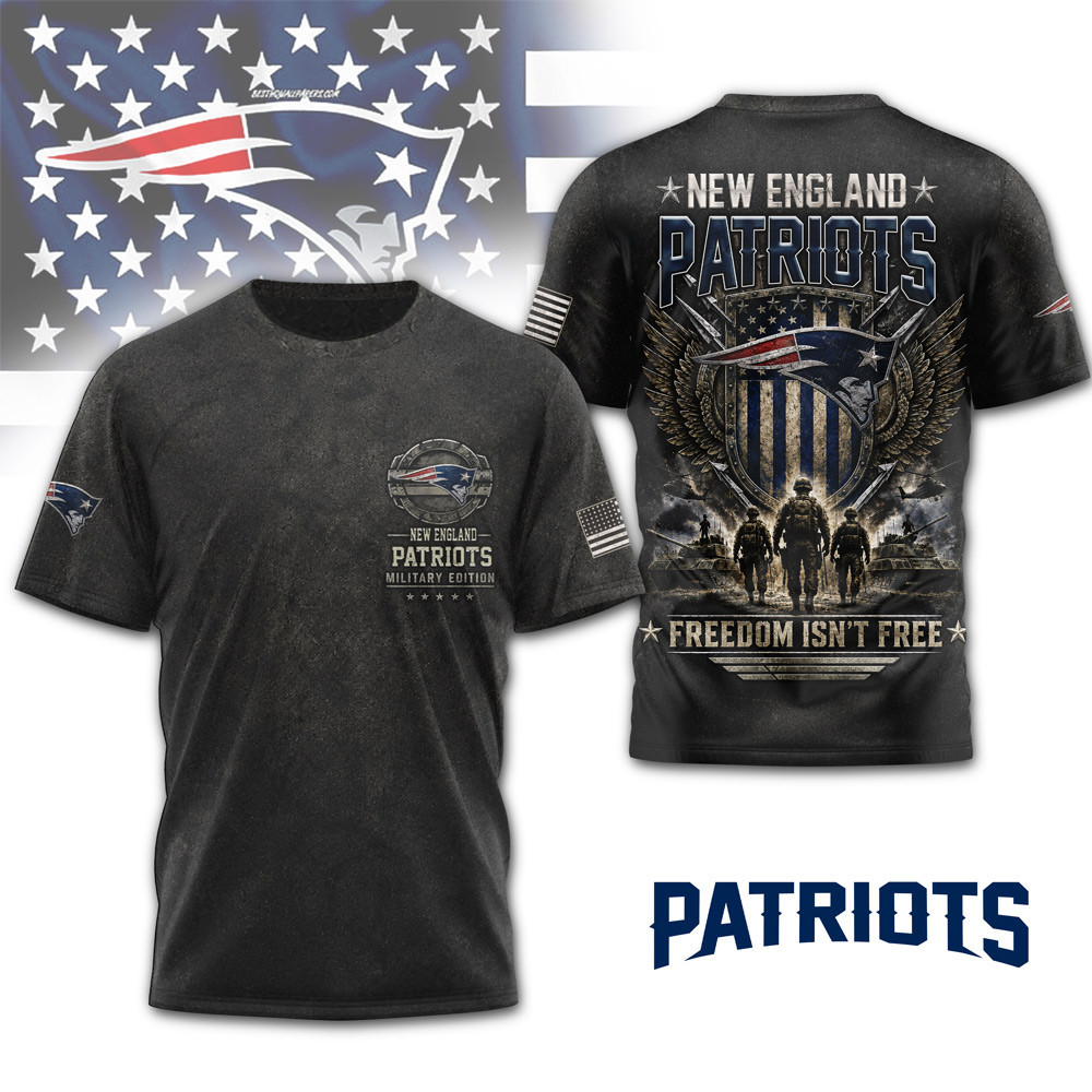 New England Patriots | Premium NFL Freedom Team Military 3D Shirt NTH1