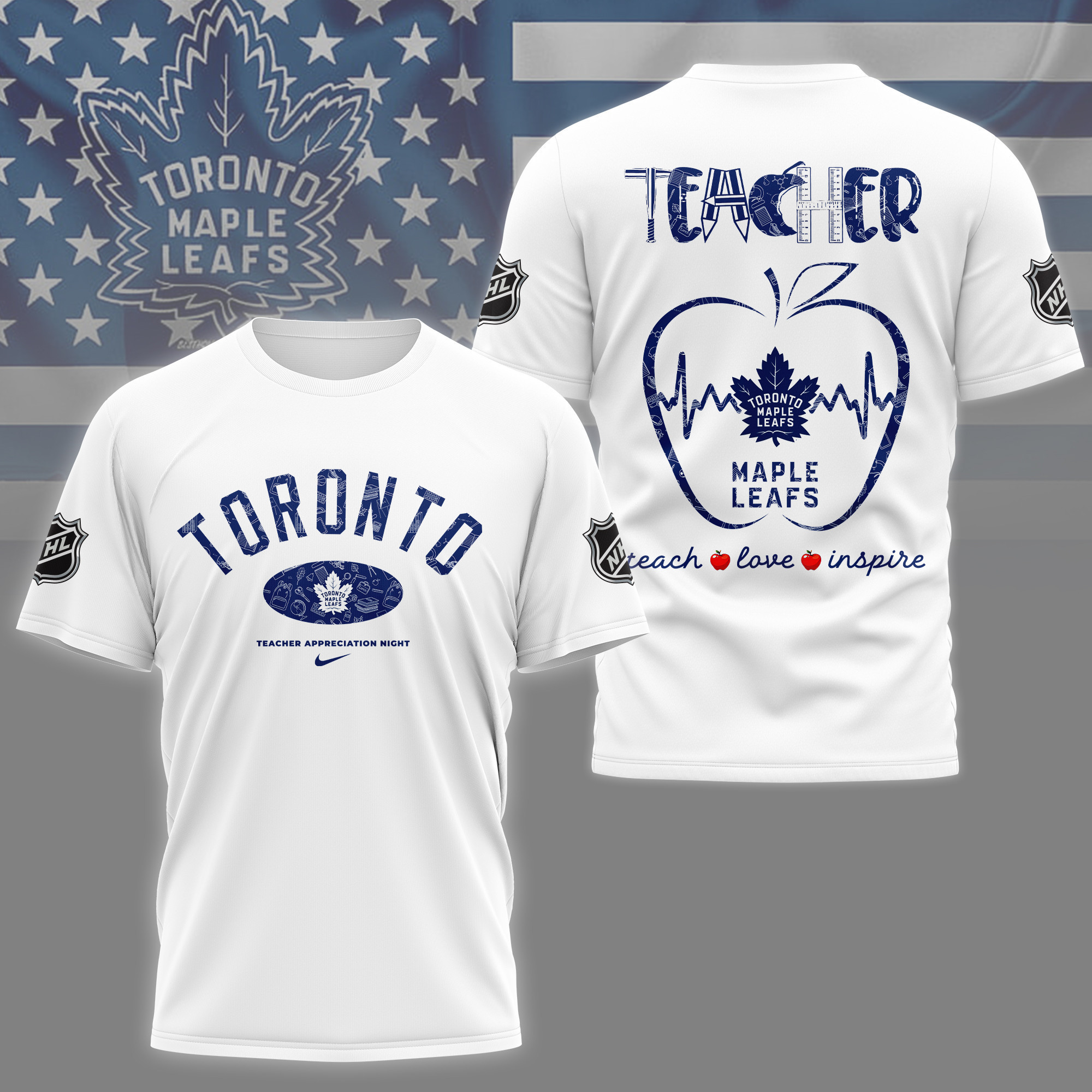Toronto Maple Leafs | Premium NHL Teacher Appreciation Day 3D Shirt NY