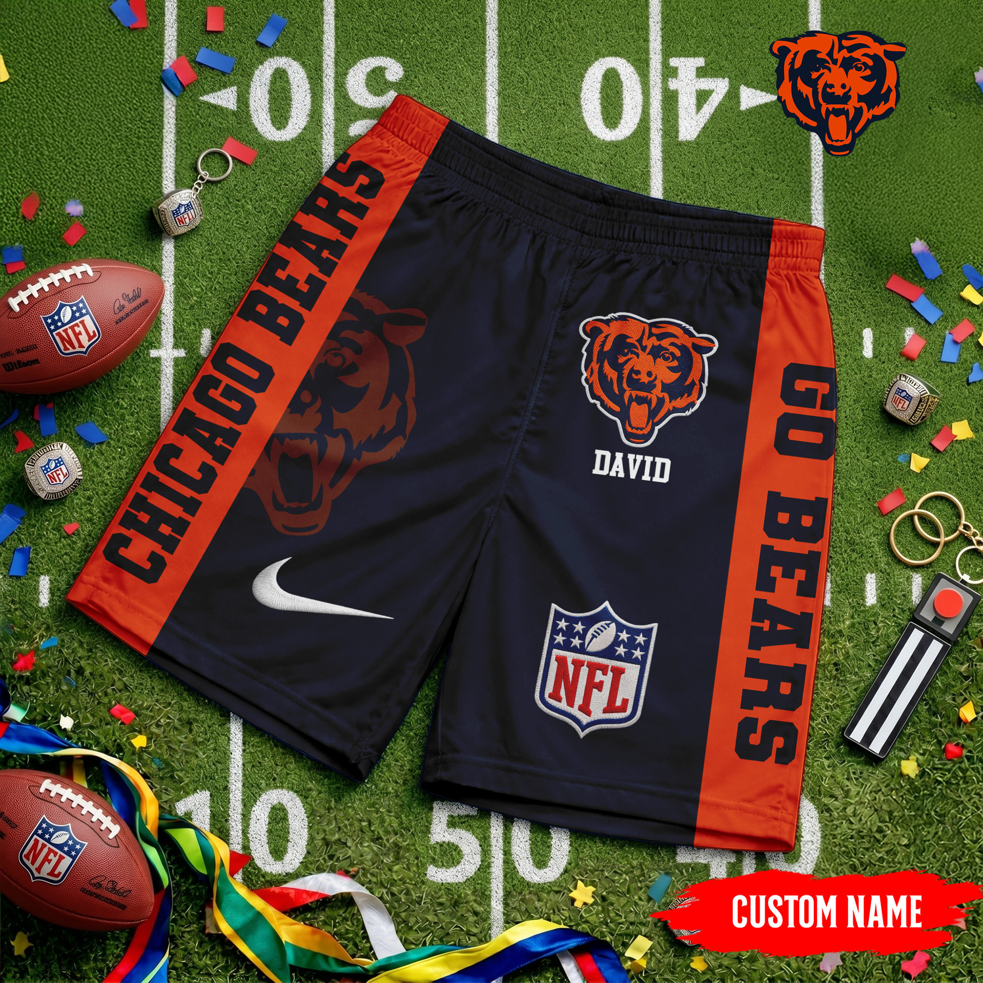 Chicago Bears | Premium NFL Game Day Personalized Shorts TD