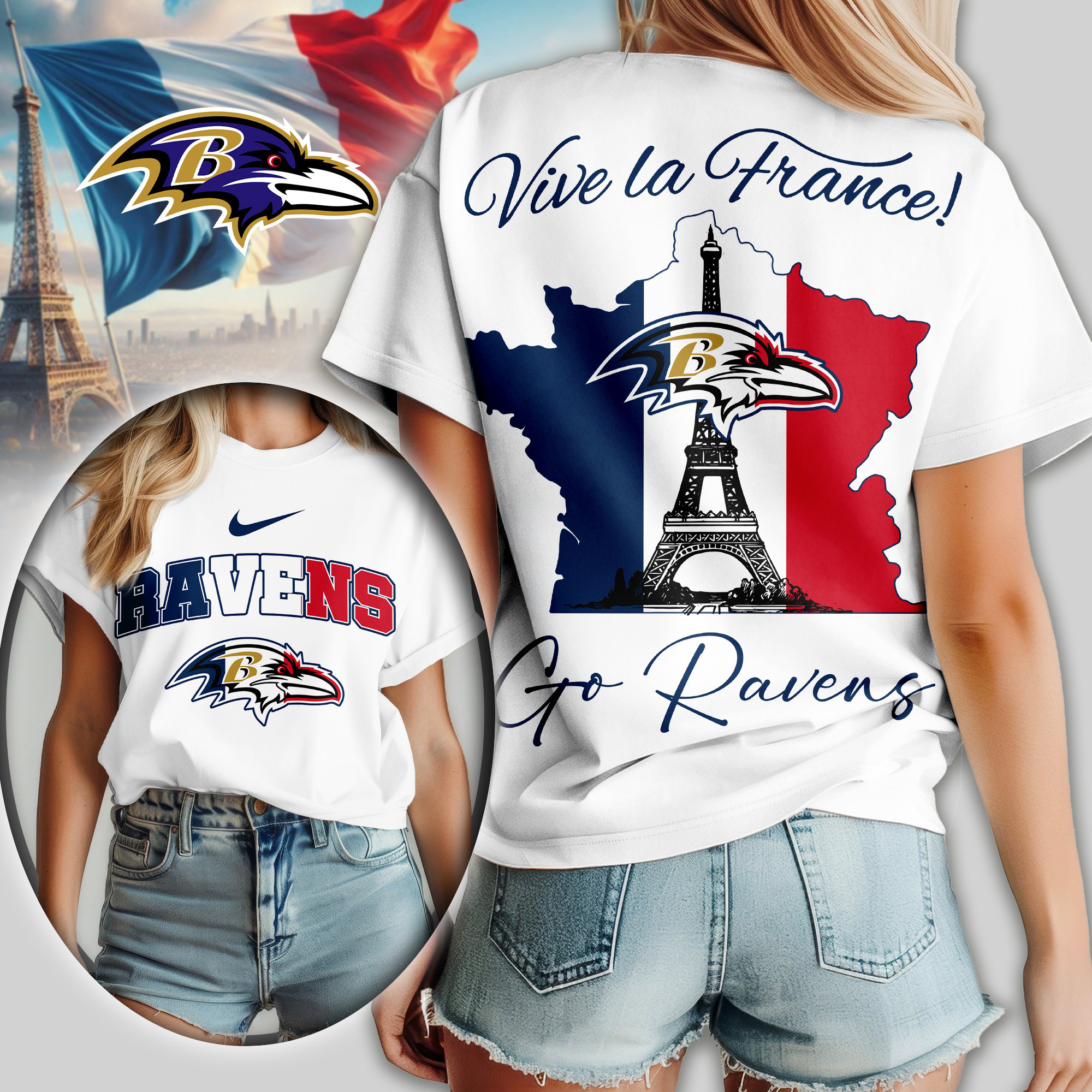 Baltimore Ravens | Premium NFL France Women Shirt TD