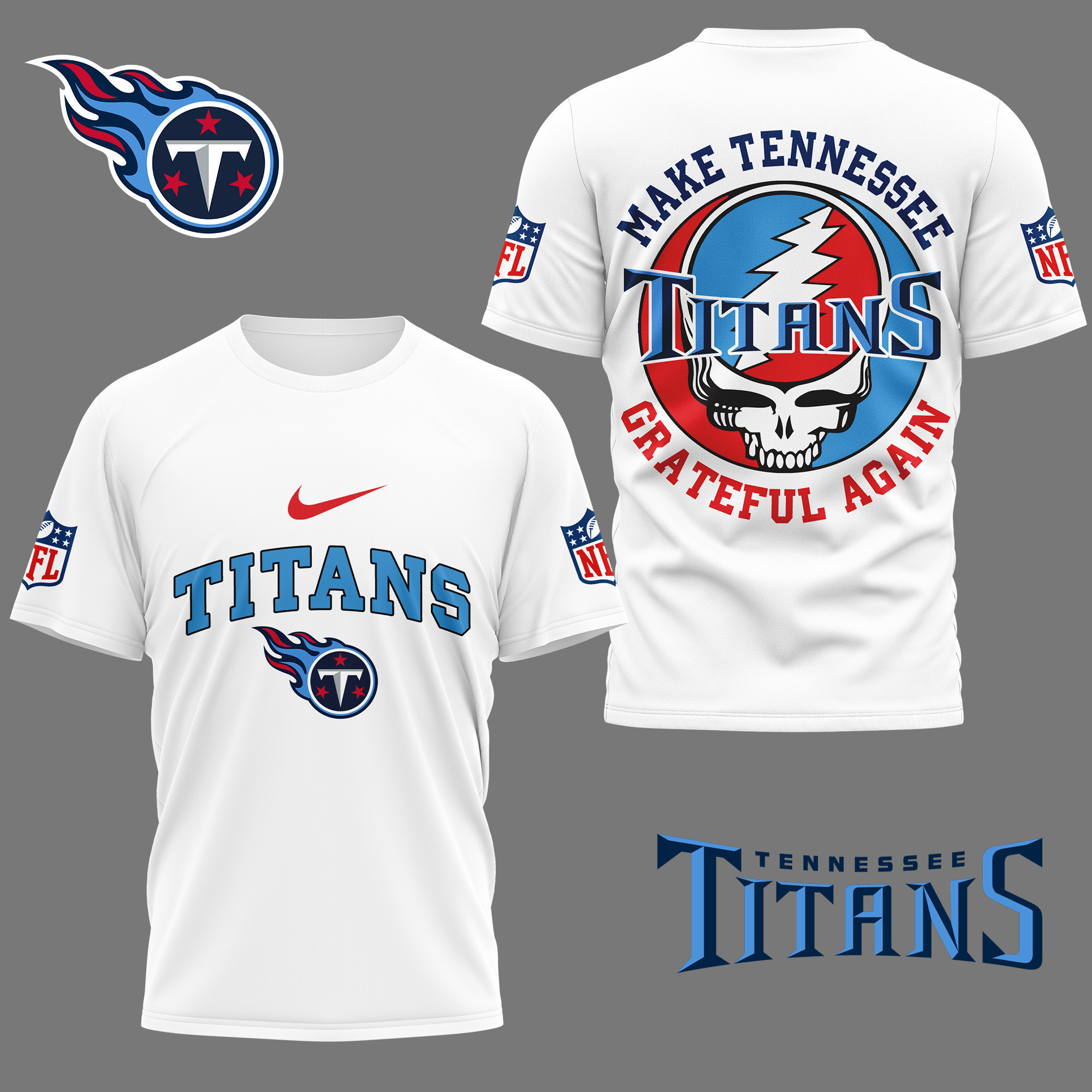 Tennessee Titans | Premium NFL Grateful Game Day 3D Shirt NY