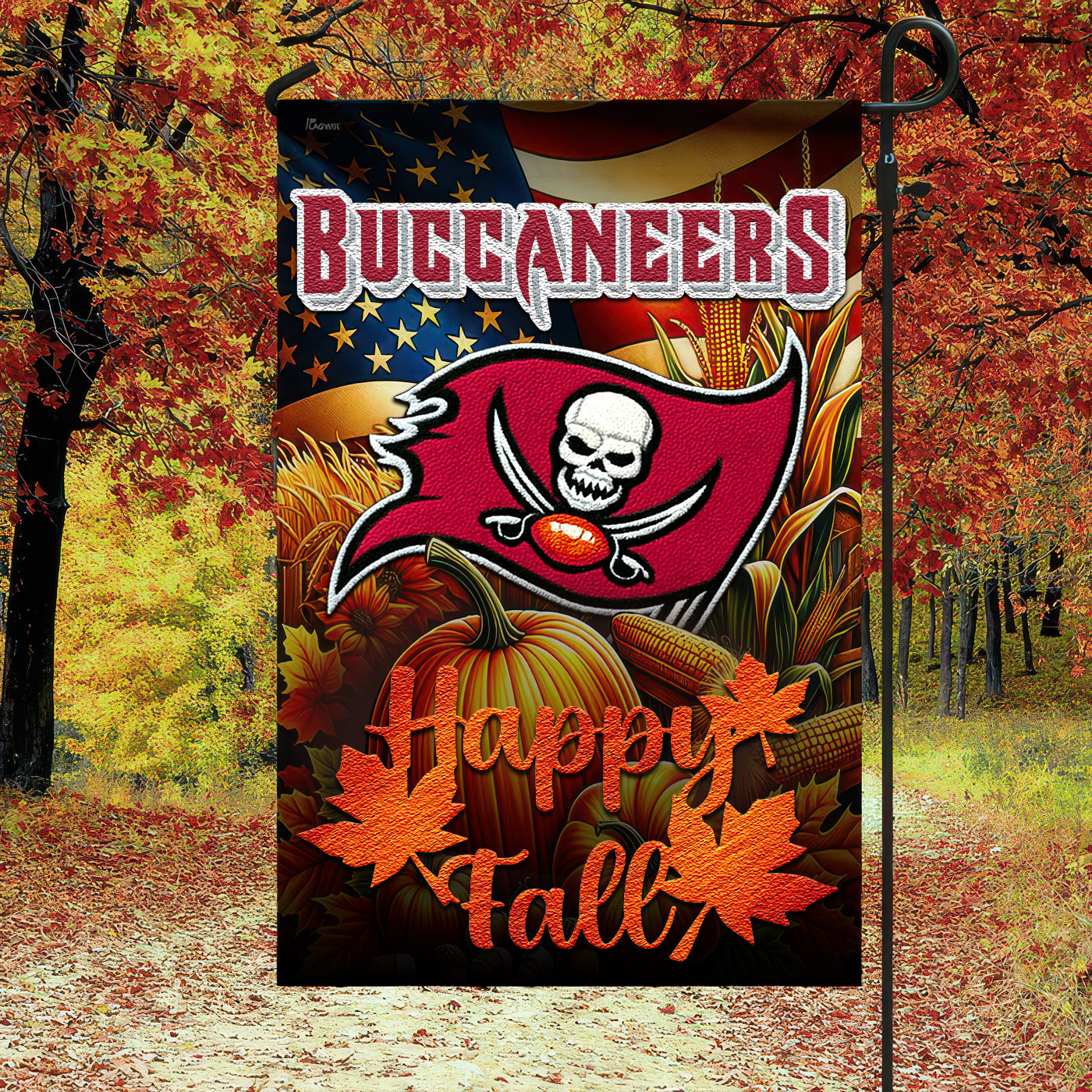 Tampa Bay Buccaneers | Premium NFL Happy Fall Flag TD