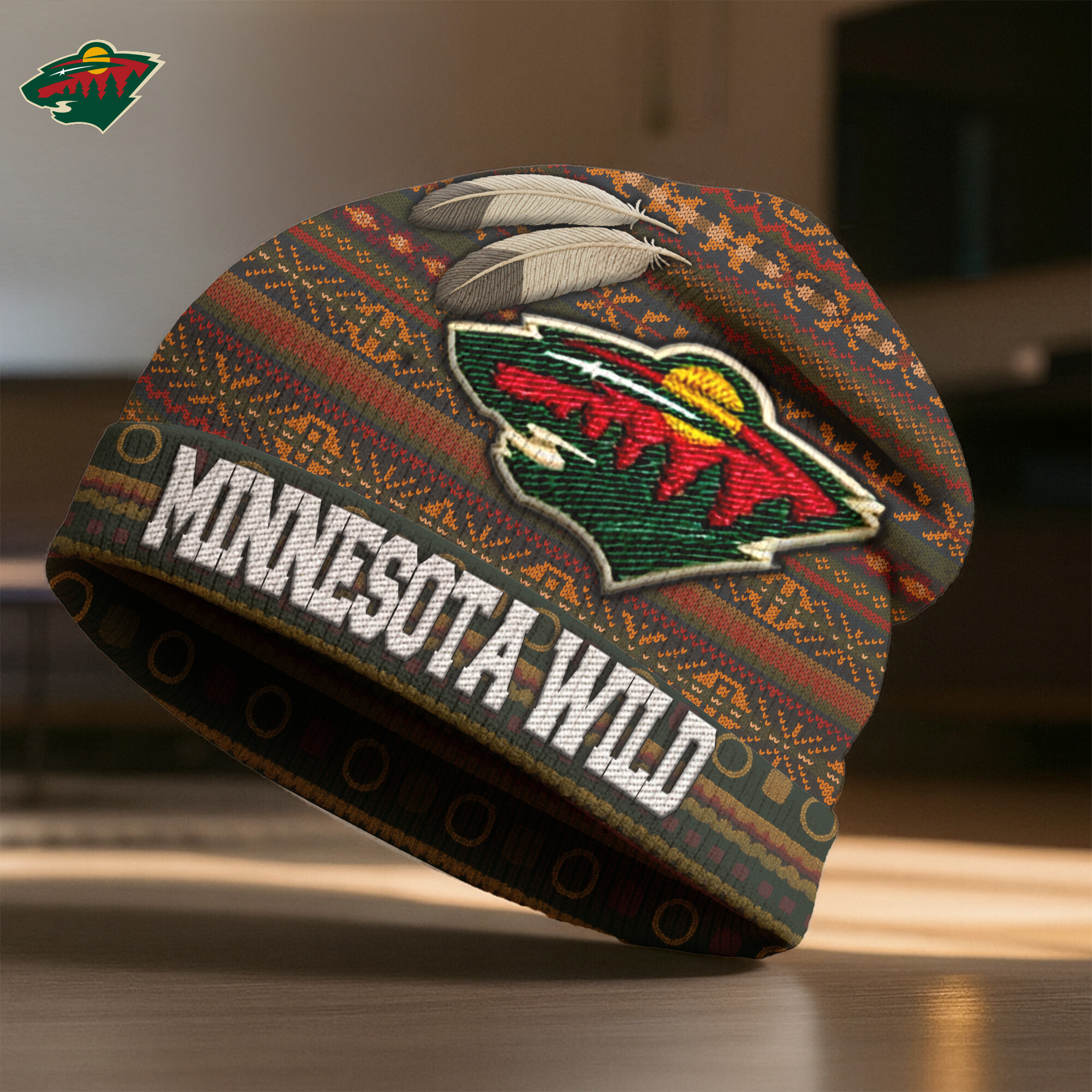Minnesota Wild | Premium NHL Feathered Beanie Hat HY