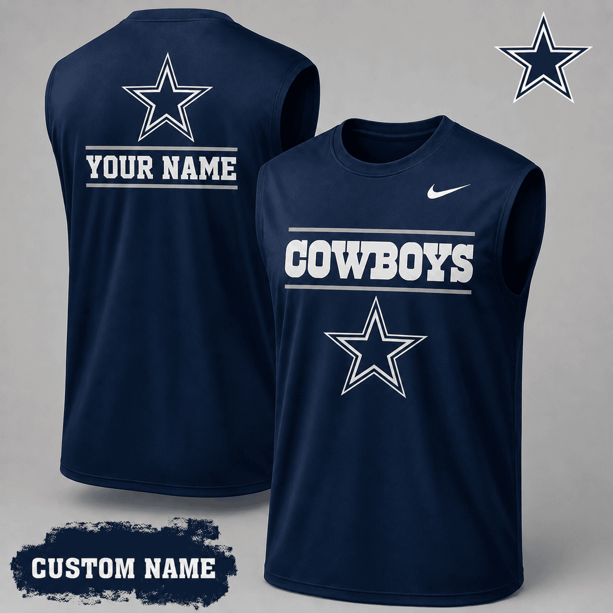 Dallas Cowboys| Premium NFL Personalized Game Ready Tank Top NY