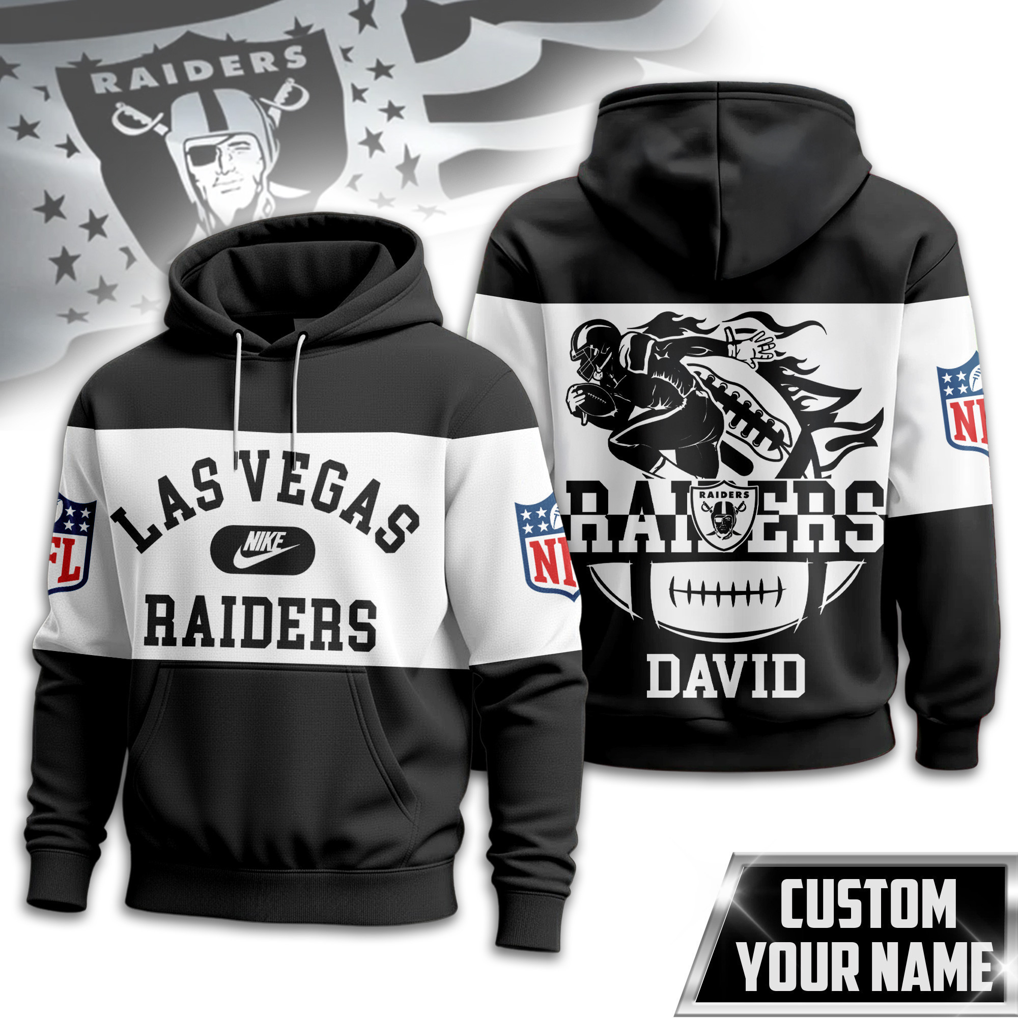 Las Vegas Raiders | Premium NFL Touchdown Spirit Personalized Hoodie TD