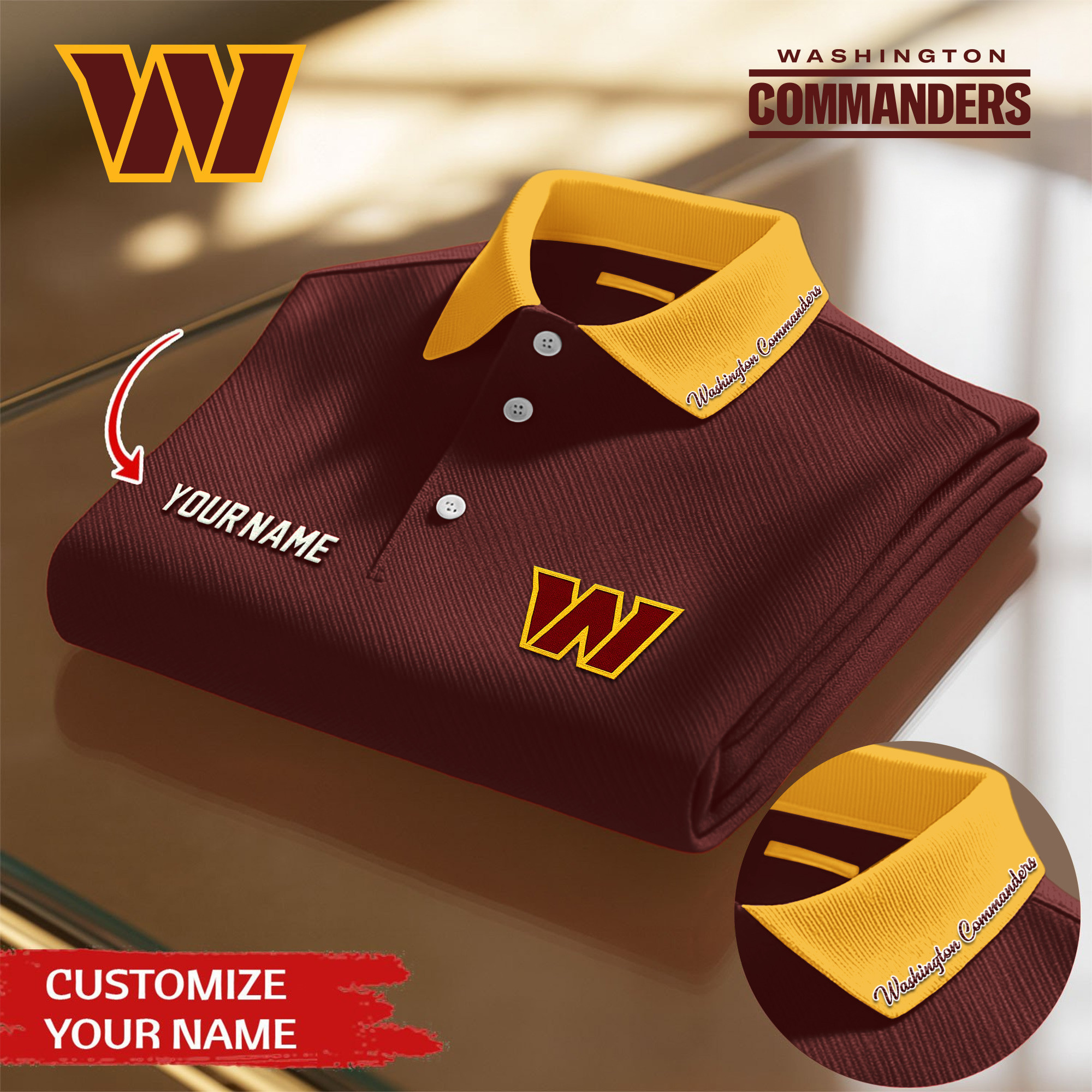 Washington Commanders | Premium NFL Polo Shirt TD