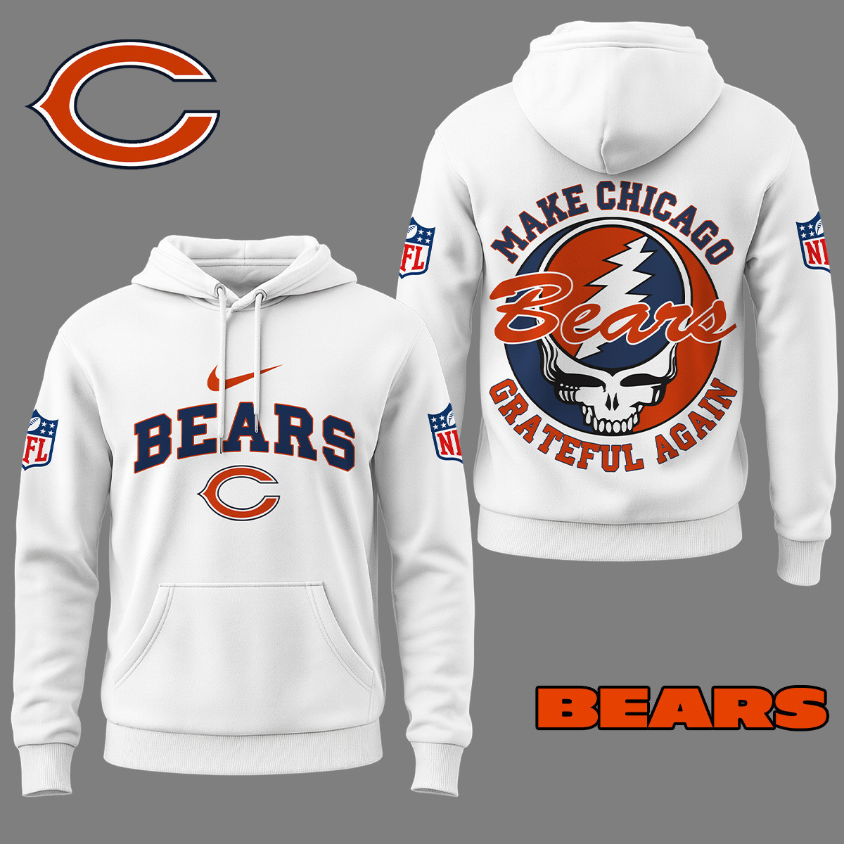 Chicago Bears | Premium NFL Grateful Again Hoodie NY