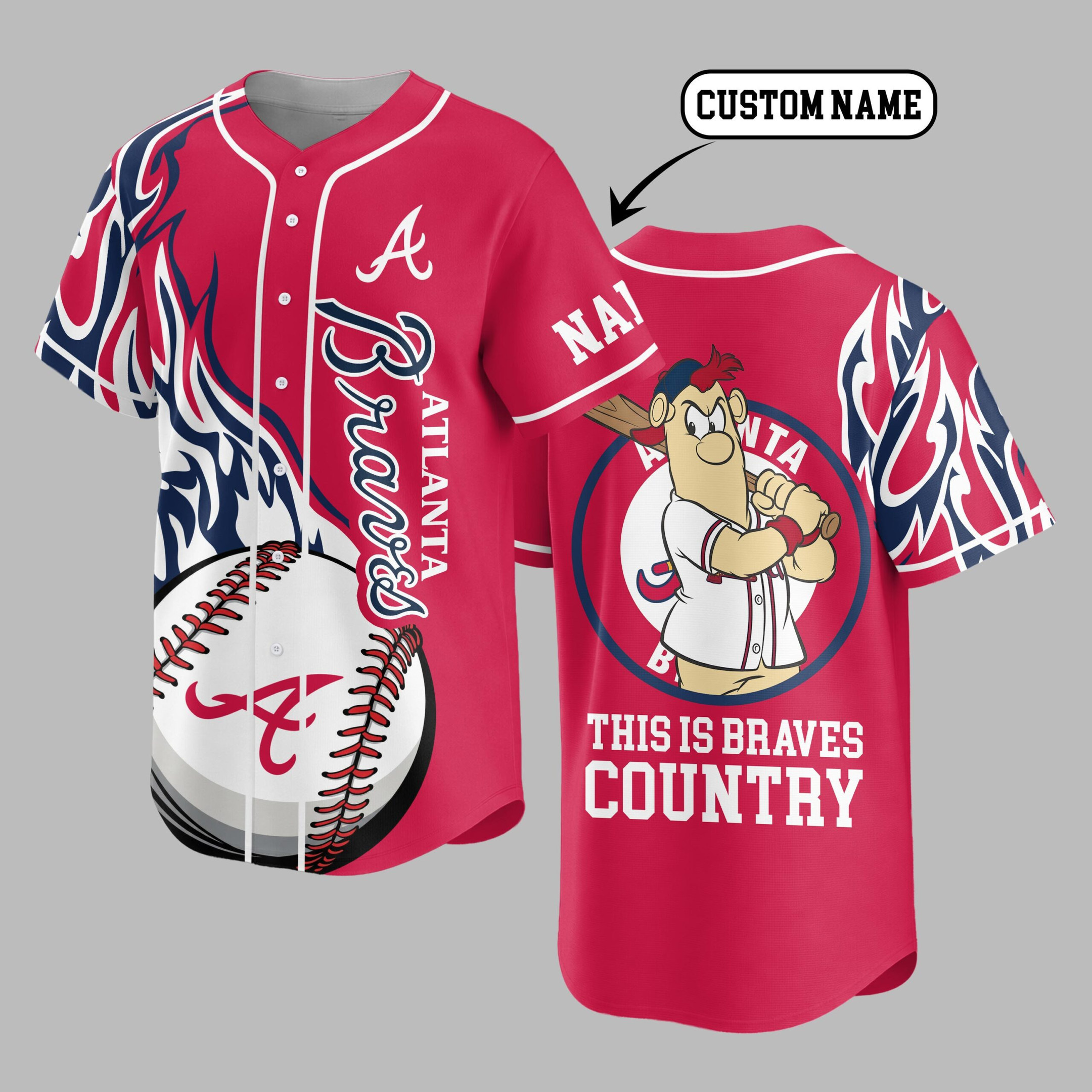 Atlanta Braves | Premium MLB Flame Spirit Baseball Jersey