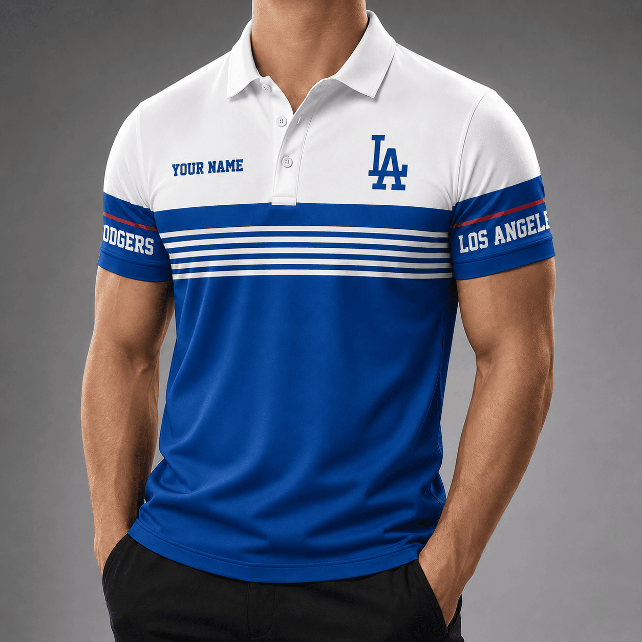 Los Angeles Dodgers | Premium MLB Personalized Men's Polo Shirt
