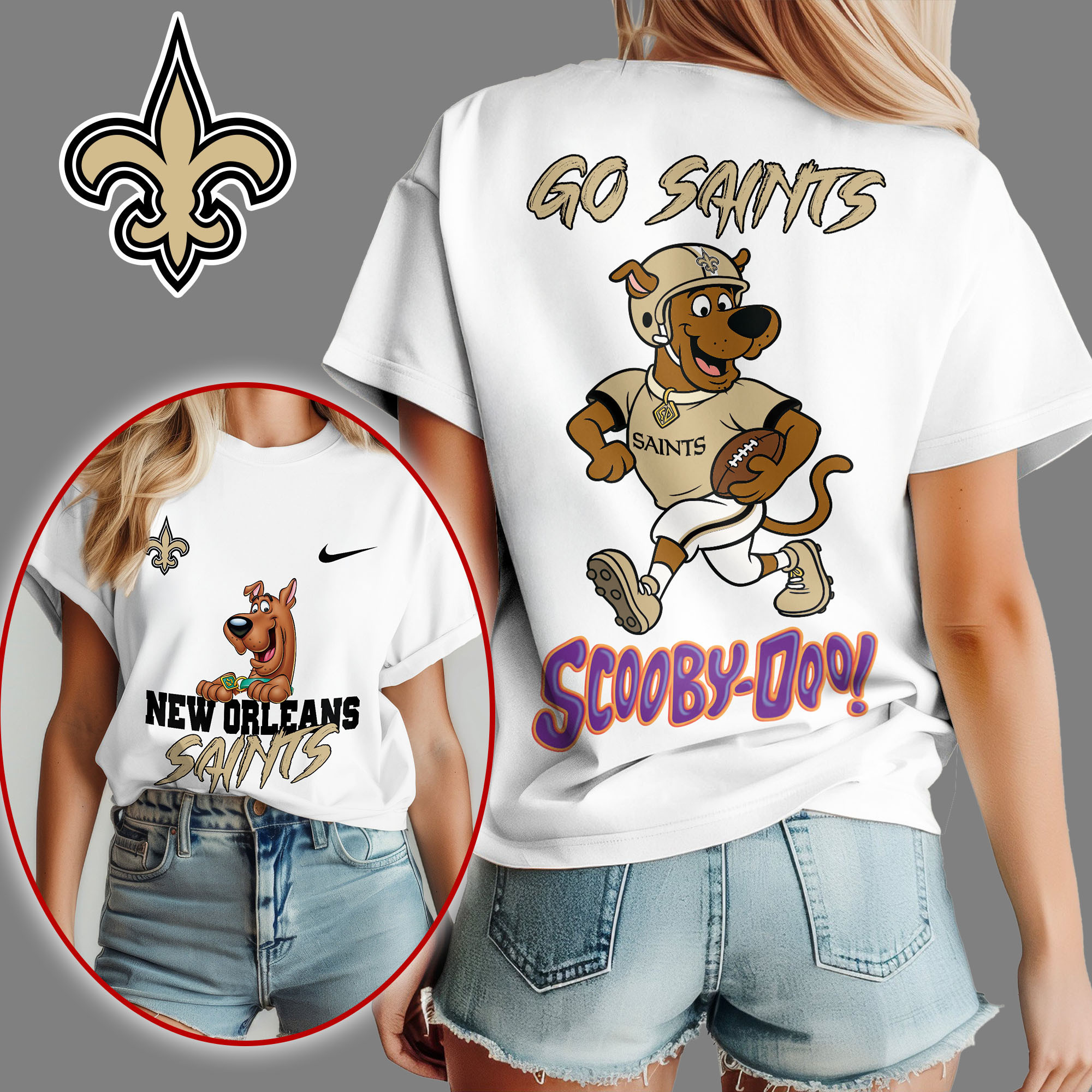 New Orleans Saints | Premium NFL Scooby-Doo Fan Women's Shirt NY