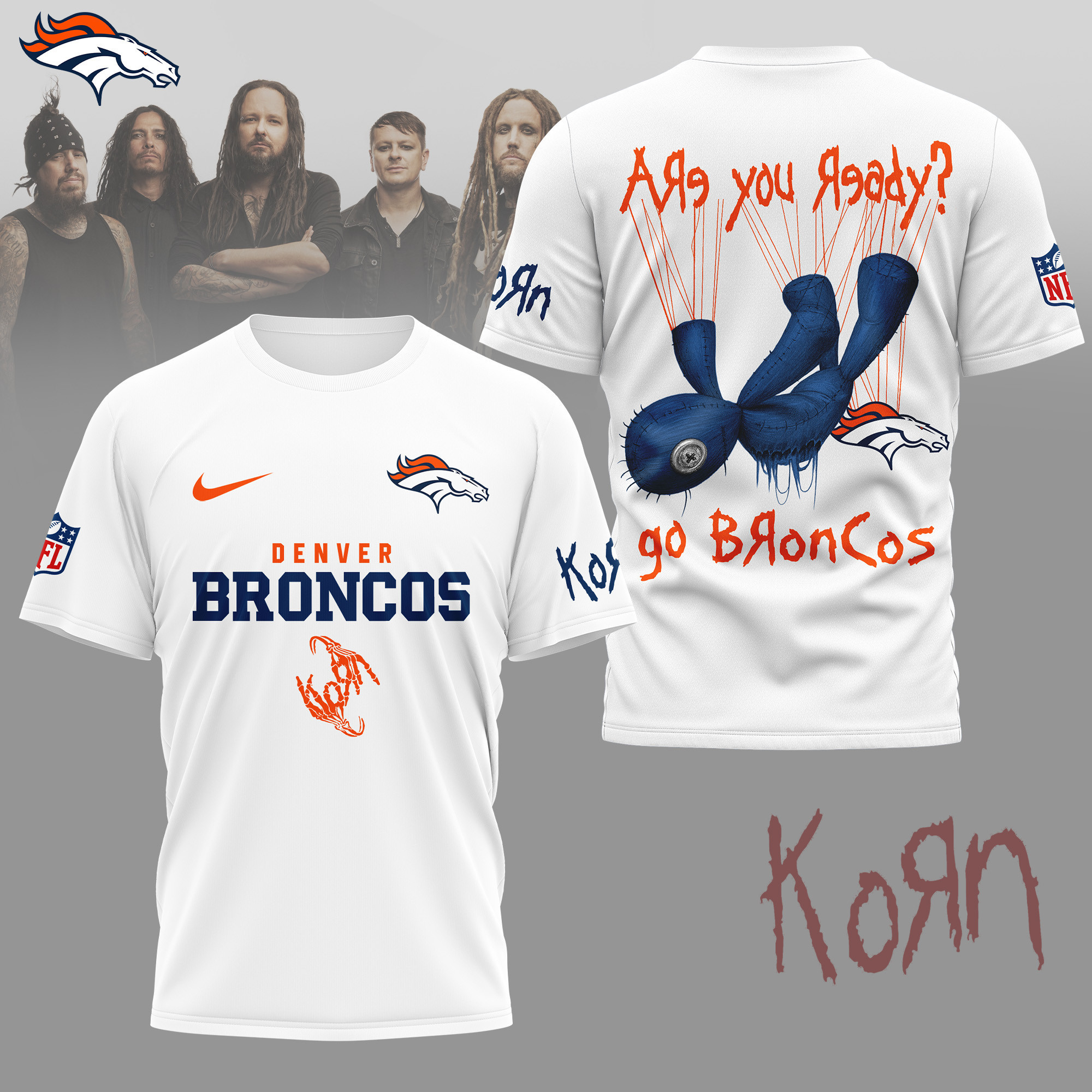 Denver Broncos | Premium NFL Korn Fan Shirt NY