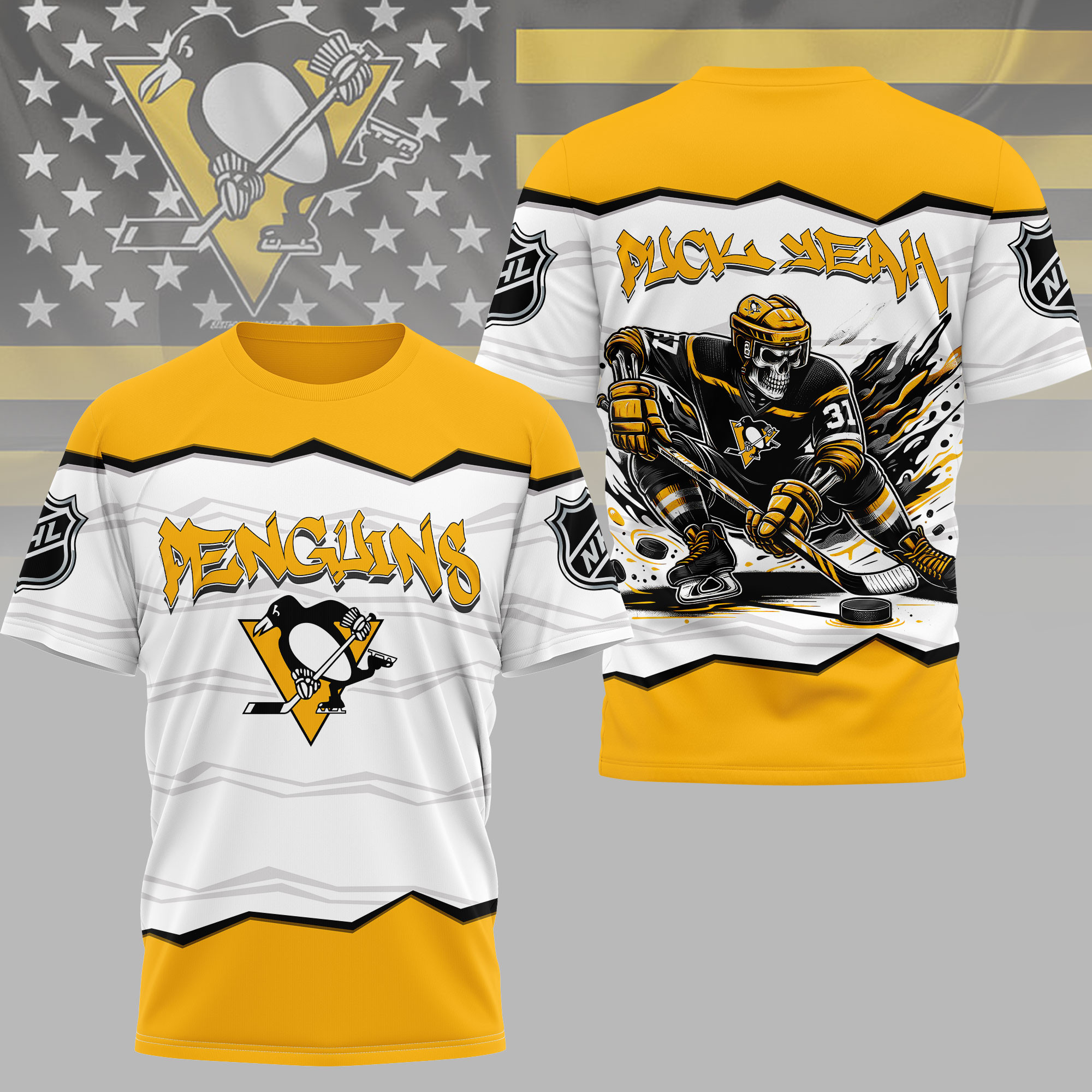 Pittsburgh Penguins | Premium NHL Puck Yeah 3D Shirt HY