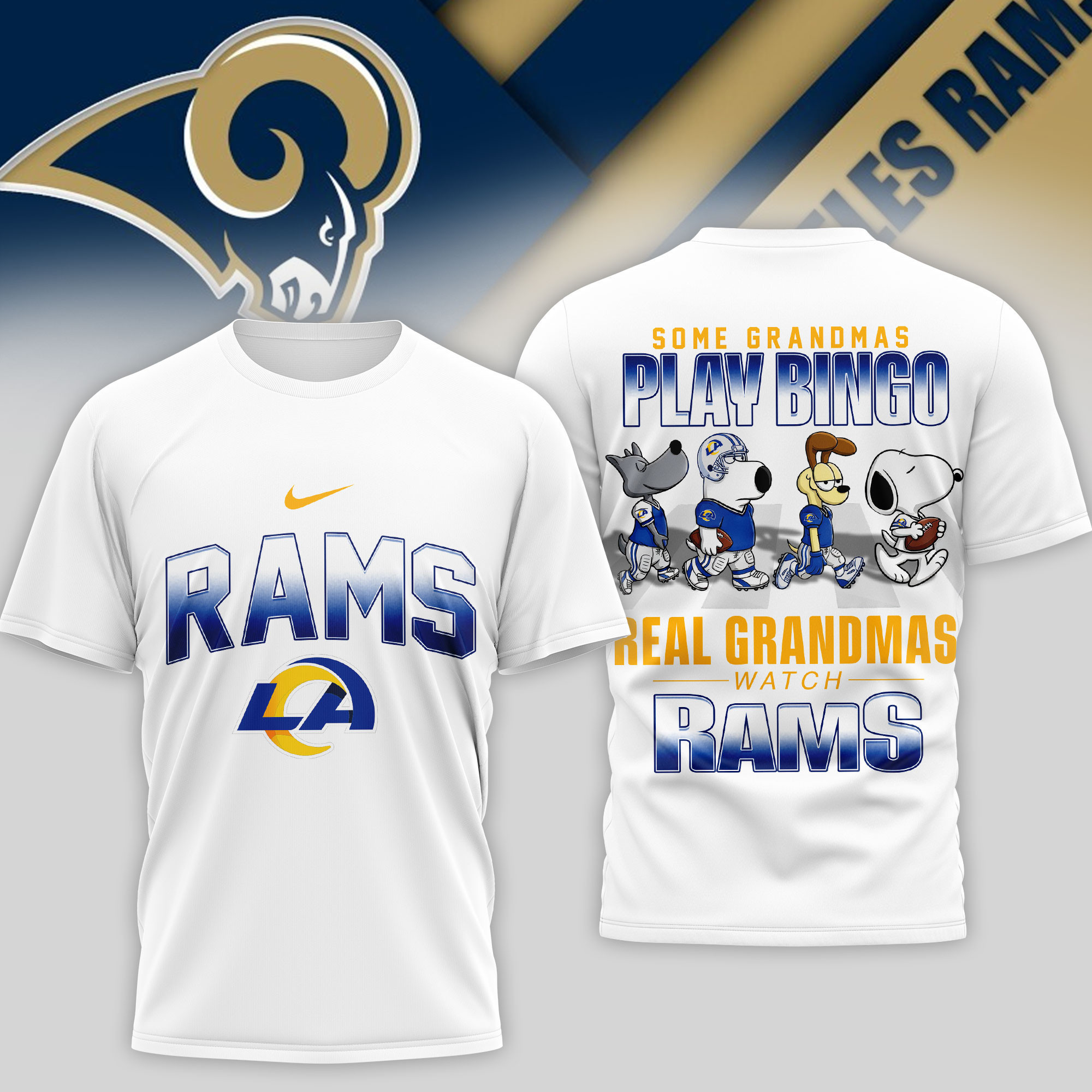 Los Angeles Rams | Premium NFL Prime Time 3D Shirt NTH1