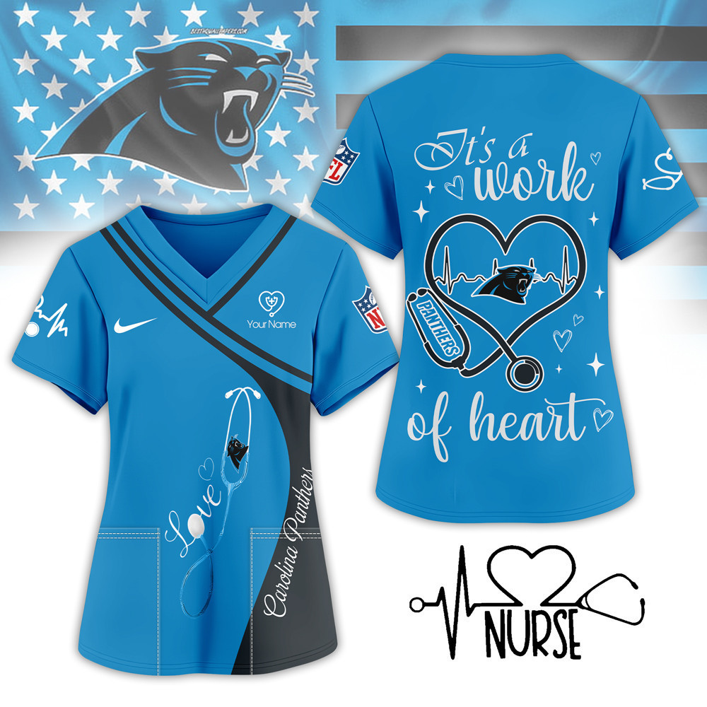 Carolina Panthers | Premium NFL Nurse Pride 3D Shirt NY