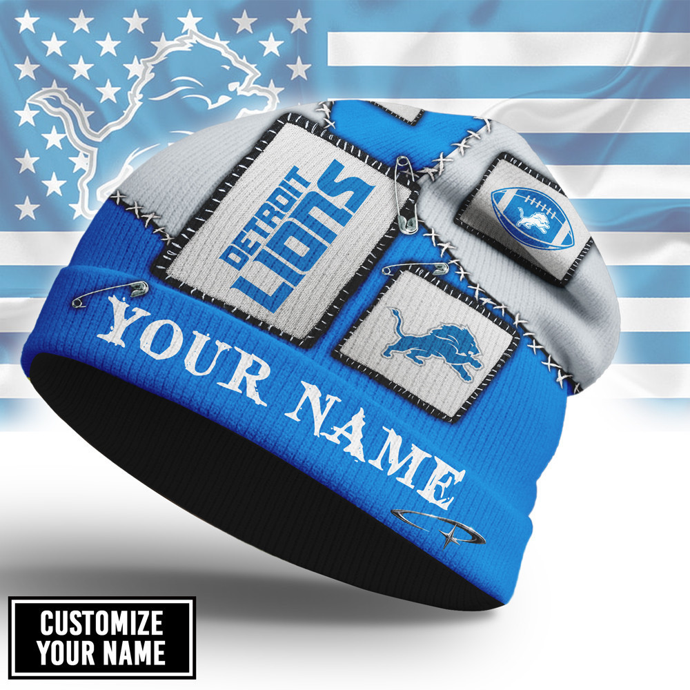 Detroit Lions | Premium NFL Heritage Patch Beanie Hat NTH1