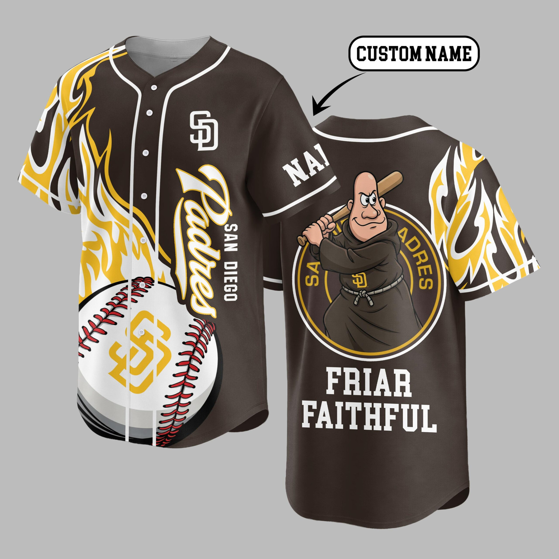 San Diego Padres | Premium MLB Flame Spirit Baseball Jersey