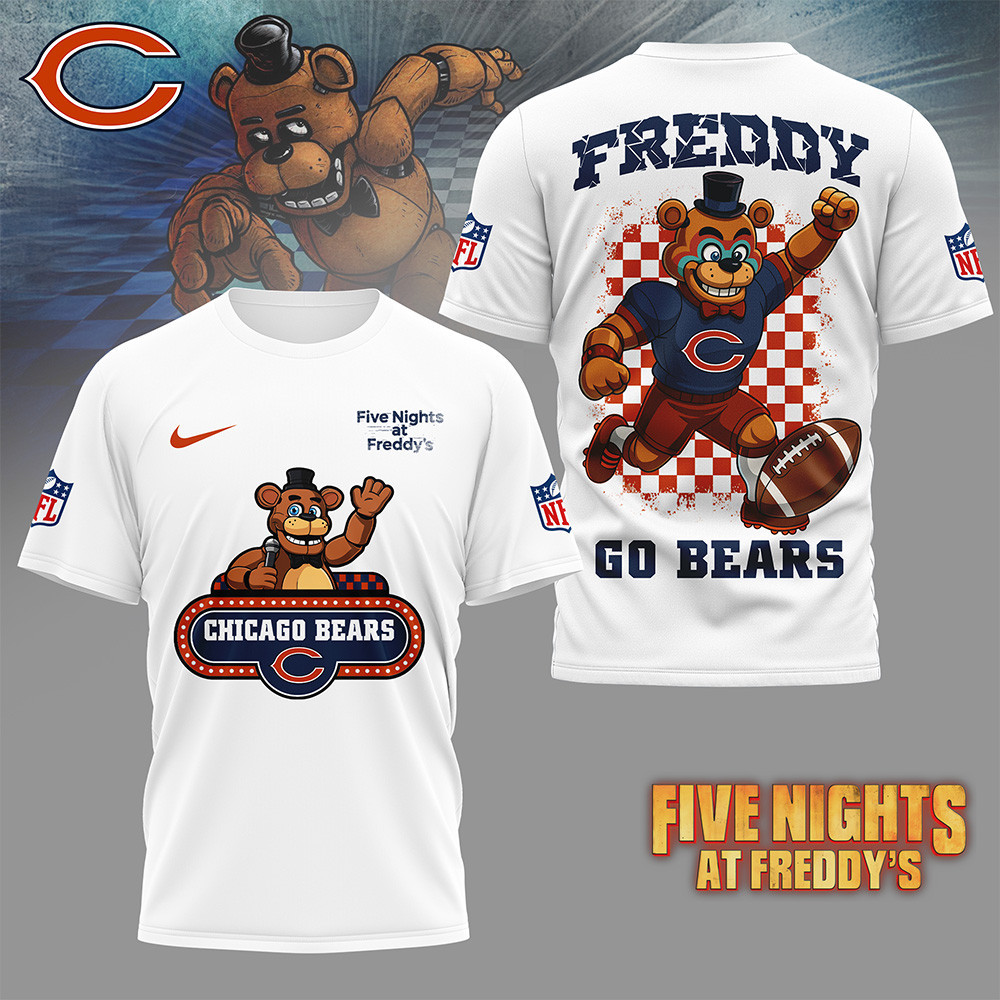 Chicago Bears | Premium NFL Five Nights at Freddy's 3D Shirt HI