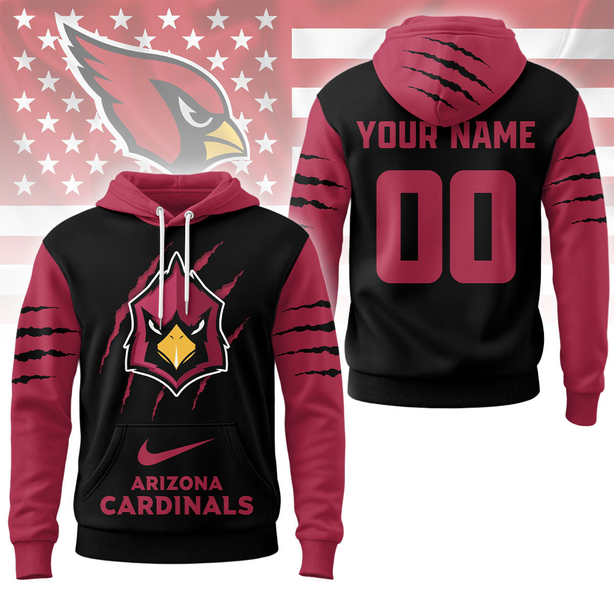 Arizona Cardinals | Premium NFL Fan Pride Claw Hoodie NY