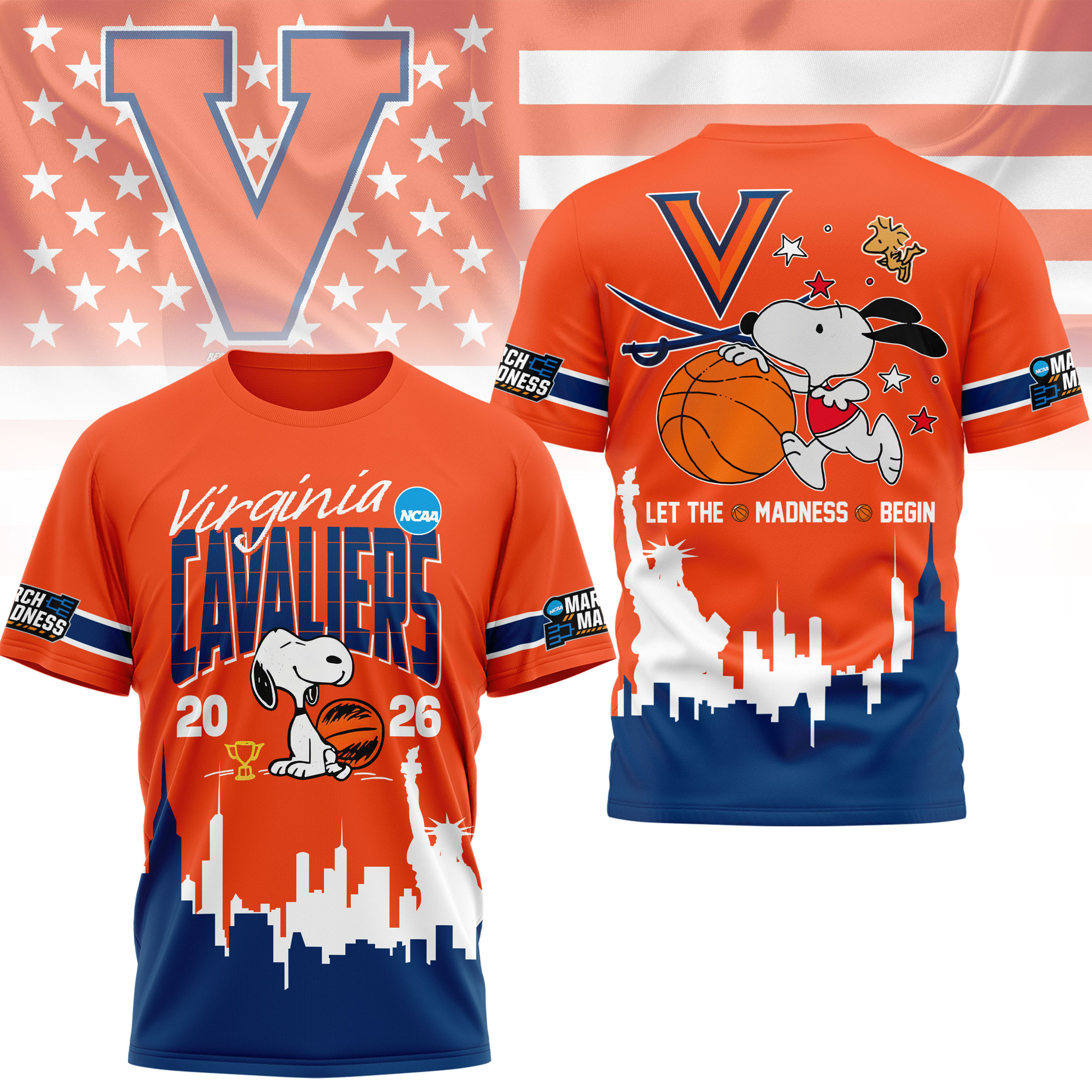 Virginia Cavaliers | Premium NCAA March Madness 3D Shirt HY