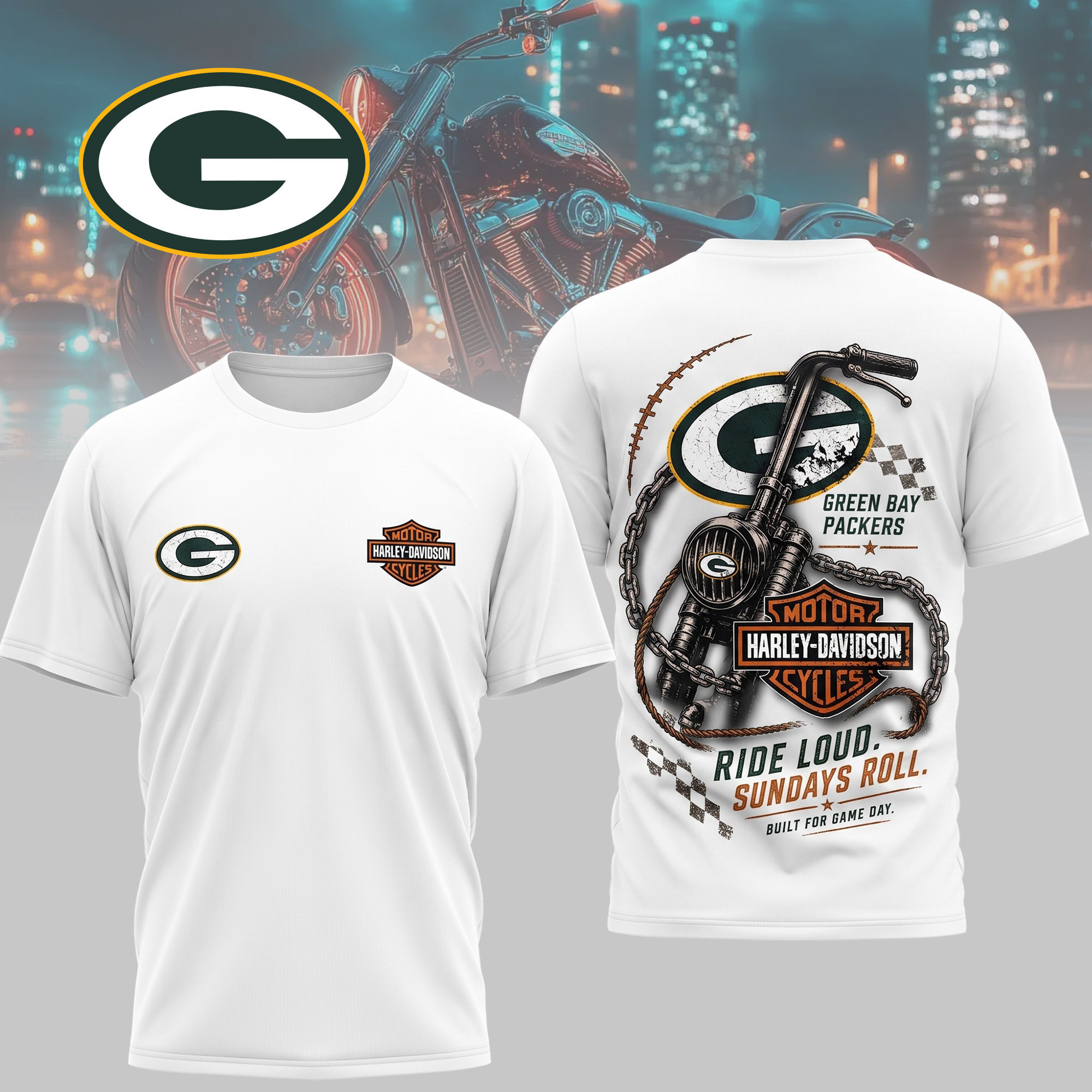Green Bay Packers | Premium NFL Ride & Football Team 3D Shirt NTH1