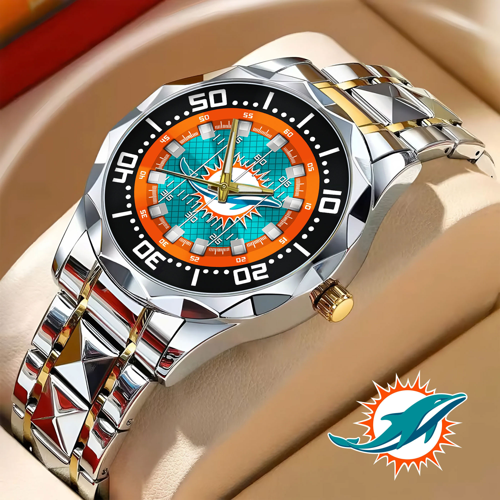 Miami Dolphins | NFL Camaro Elegant Fashion Design Men Watch TD