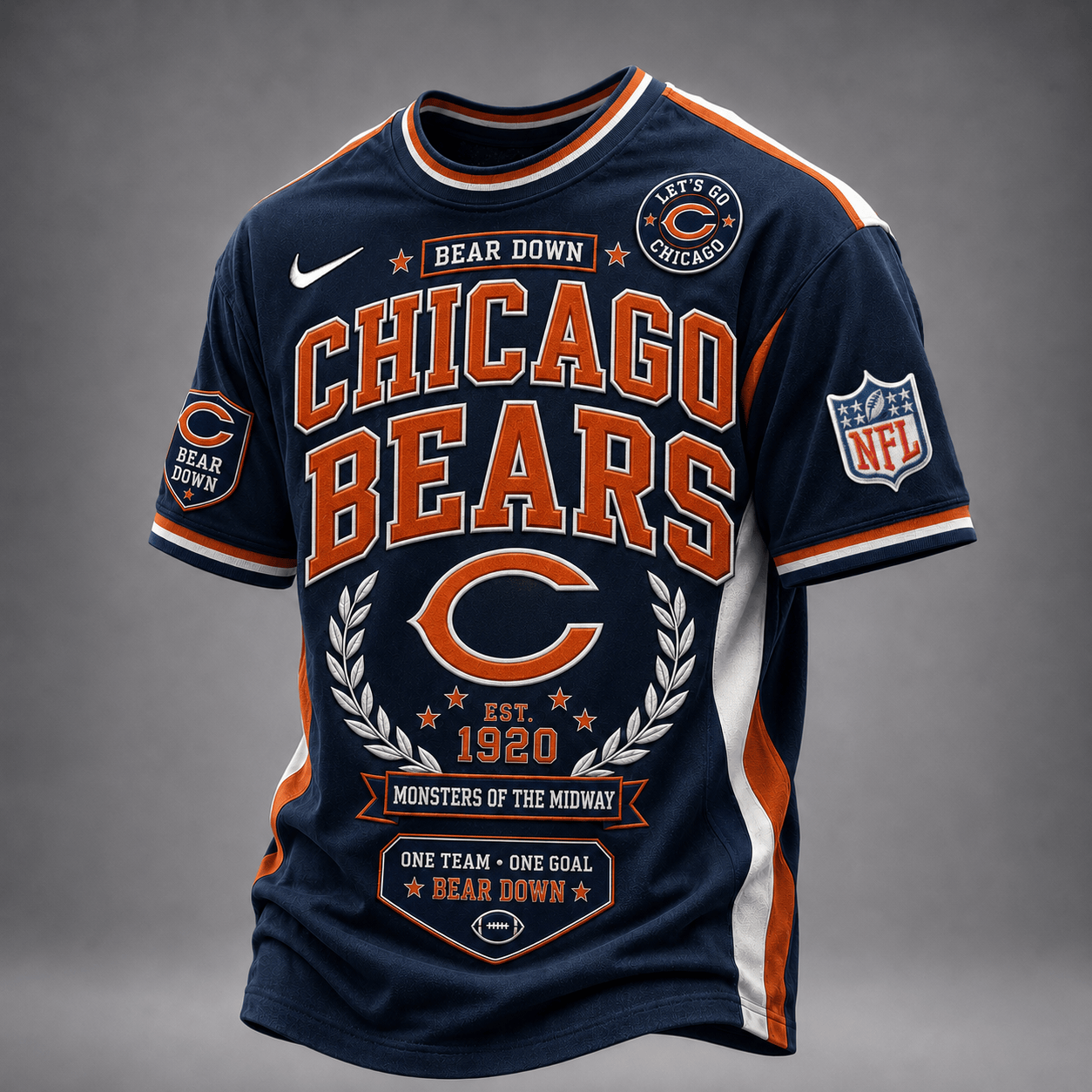 Chicago Bears | Premium NFL Classic Game Day Football Fan T-Shirt TD
