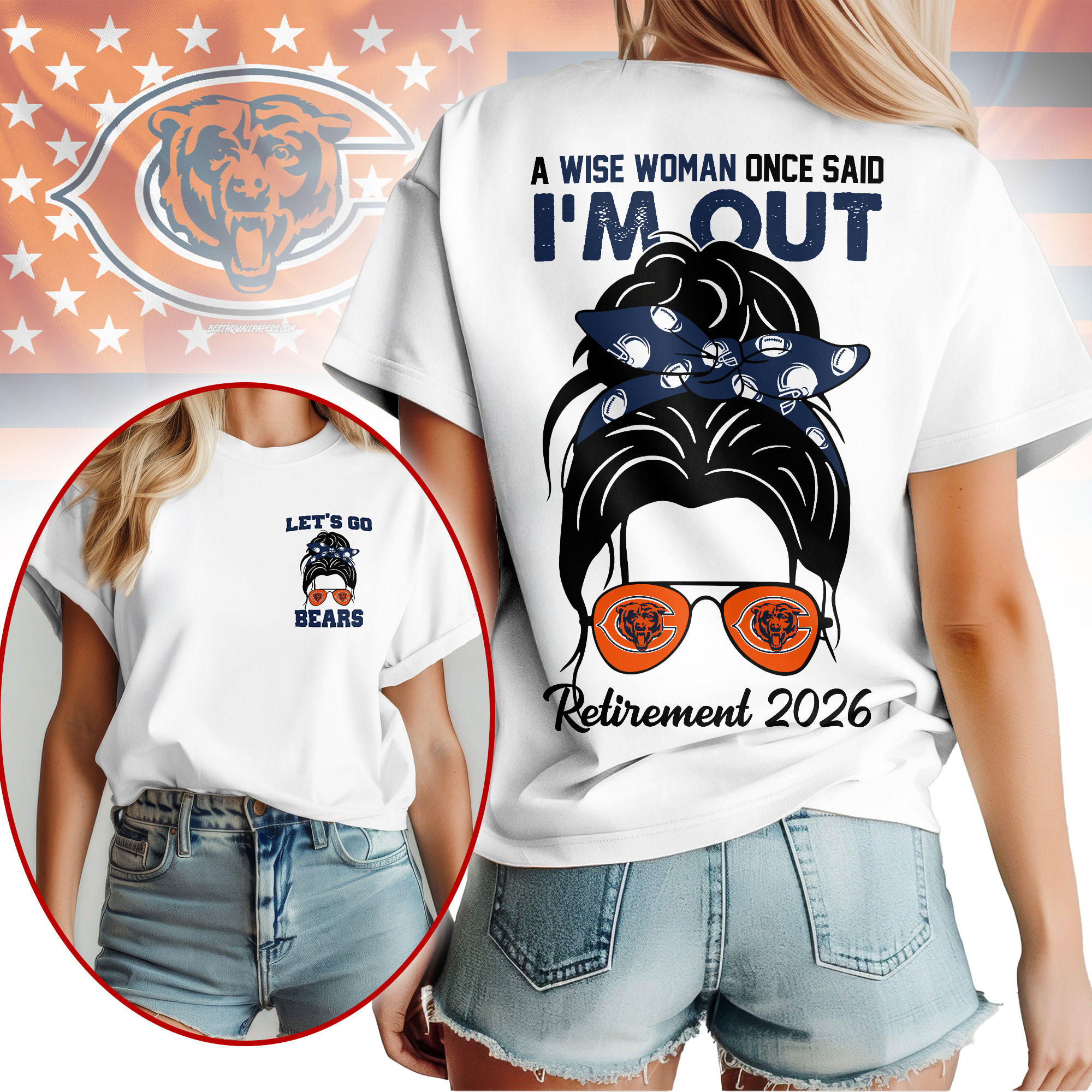 Chicago Bears | Premium NFL Retirement 2026 Spirit 3D T-Shirt NTH1
