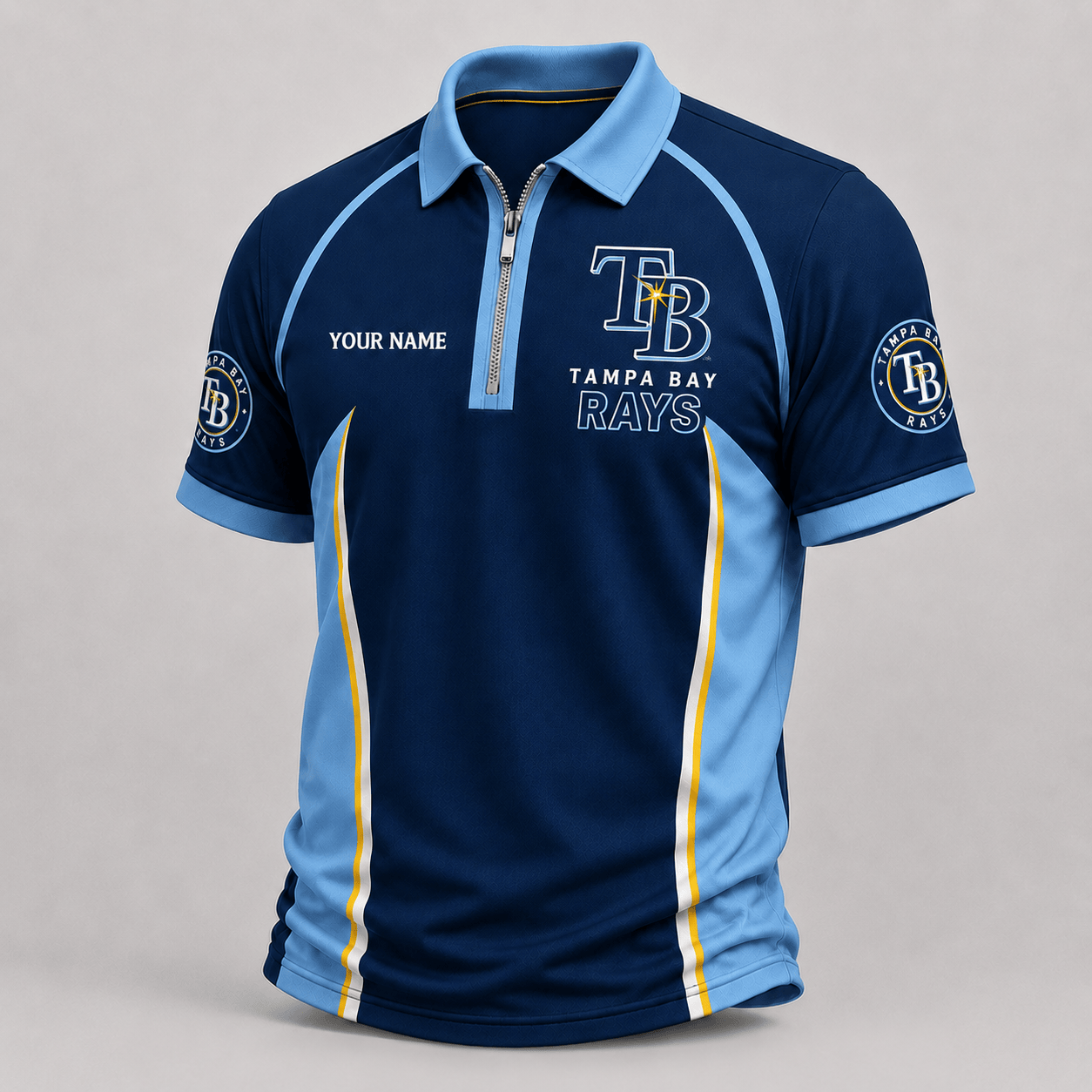 Tampa Bay Rays | Premium MLB Performance Zipper Polo Shirt