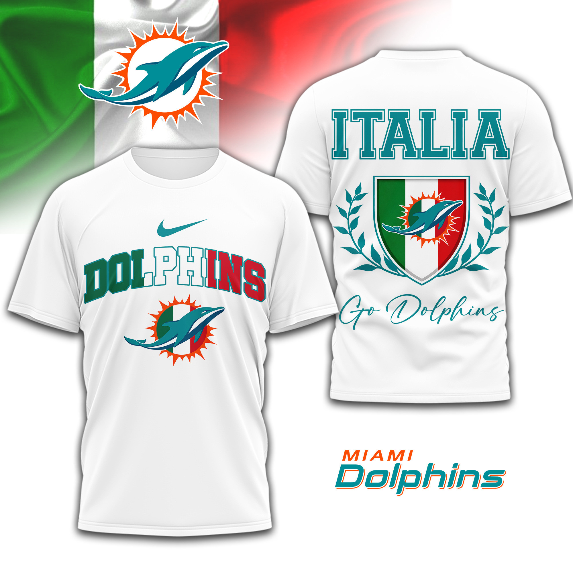 Miami Dolphins | Premium NFL Italia 3D Shirt TD090126