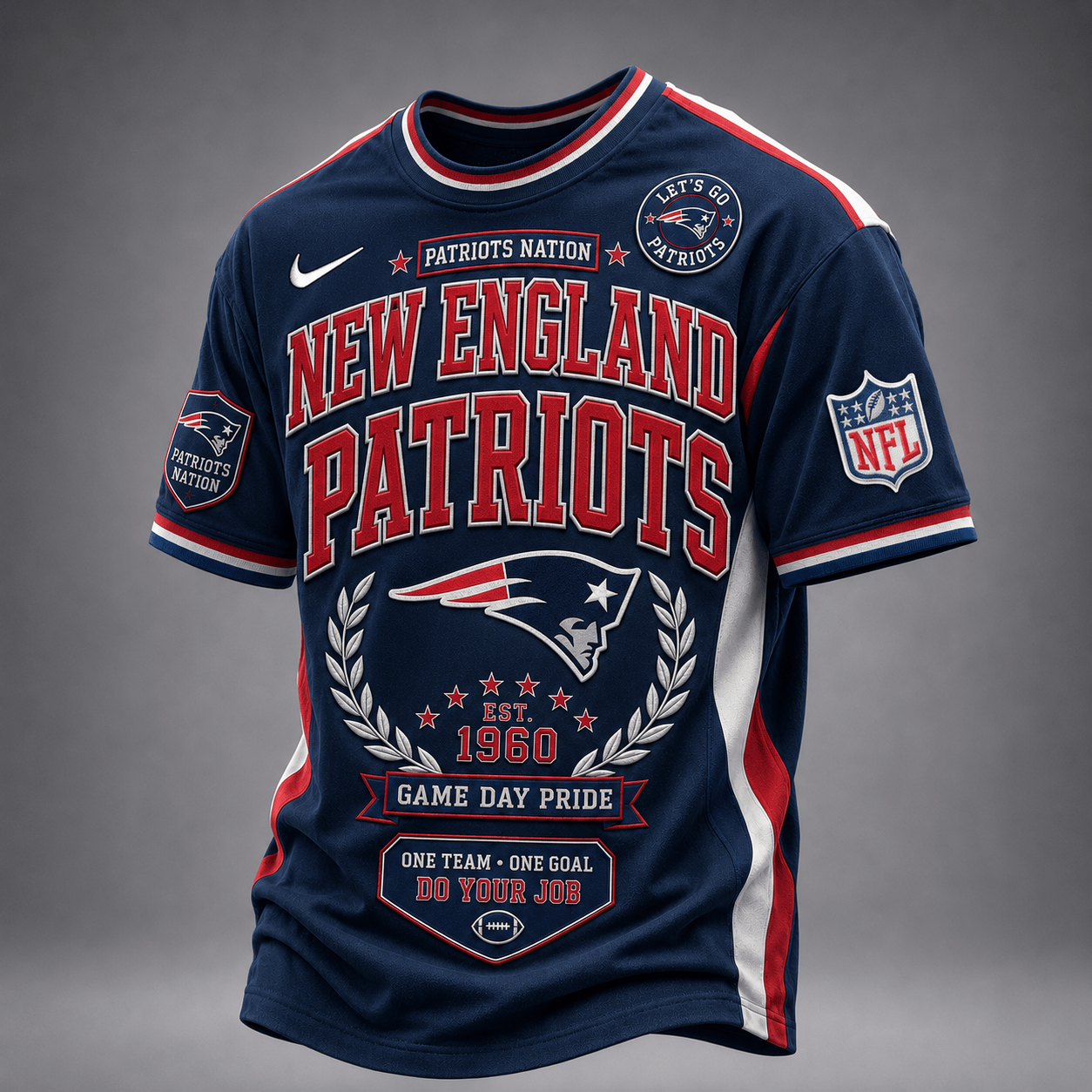 New England Patriots | Premium NFL Classic Game Day Football Fan T-Shirt TD