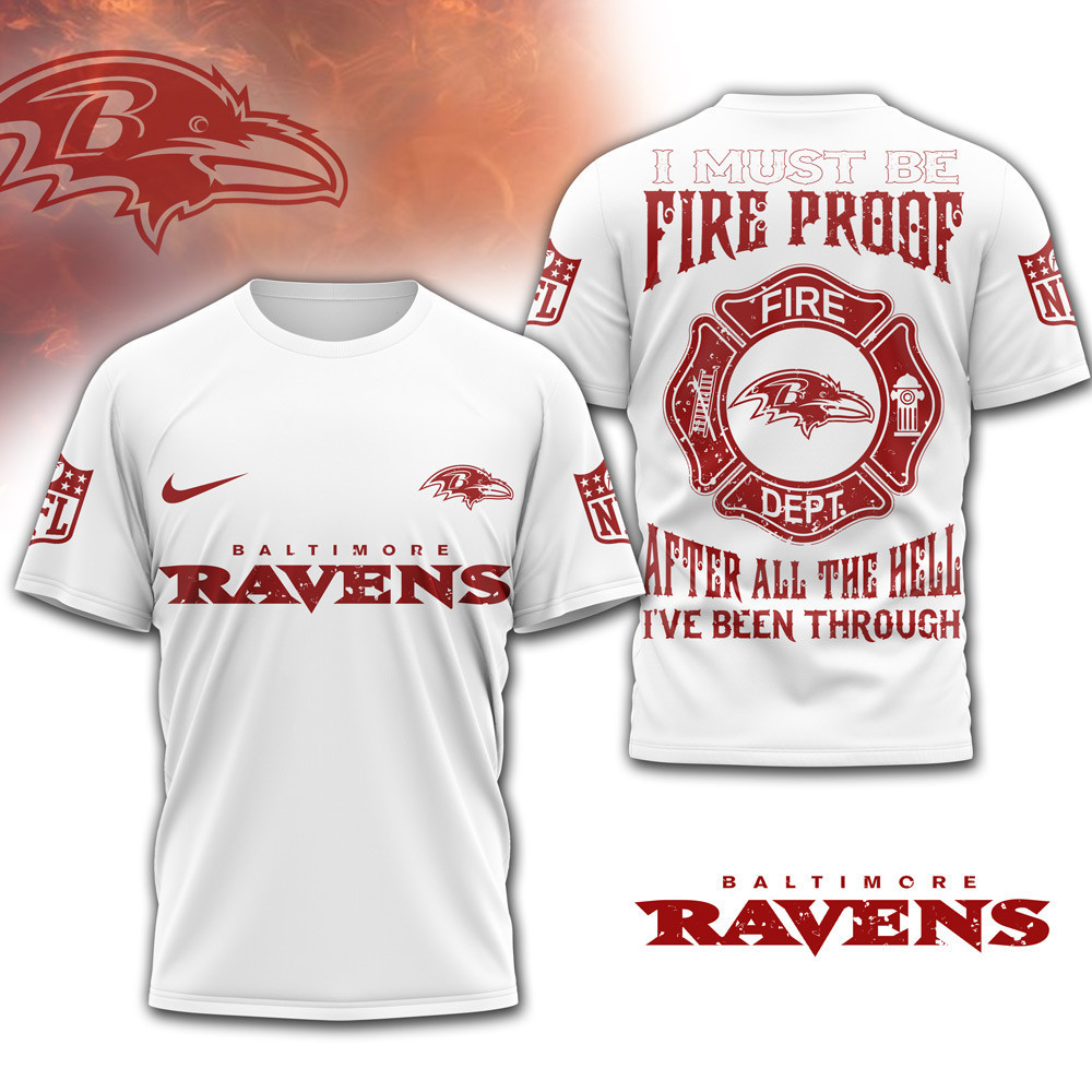 Baltimore Ravens | Premium NFL Built By Fire Game Day 3D Shirt NTH1