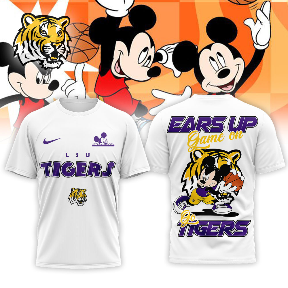 LSU Tigers | Premium NCAA Mickey Ears Up Game On 3D T-Shirt NP