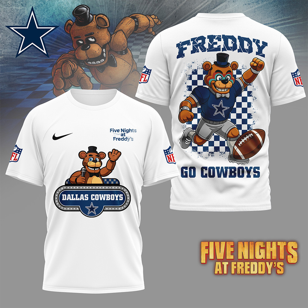 Dallas Cowboys | Premium NFL Five Nights at Freddy's 3D Shirt HI