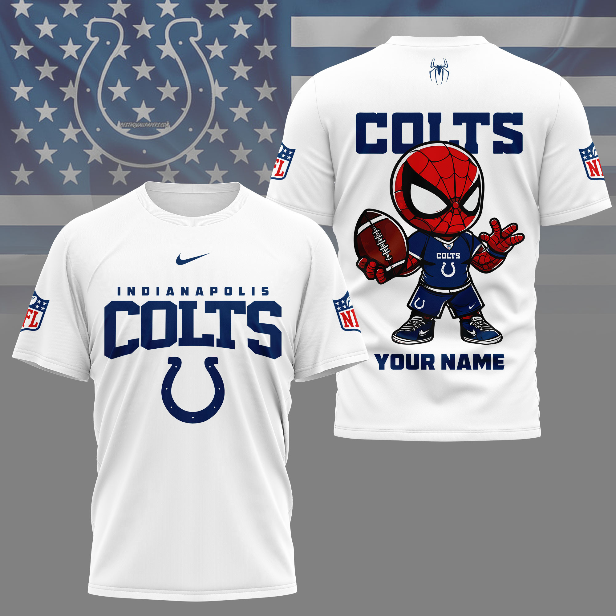 Indianapolis Colts | Premium NFL Spider Hero Custom 3D Shirt NY