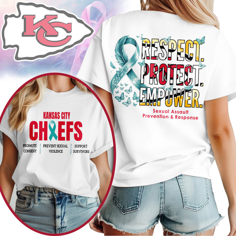 Kansas City Chiefs | Premium NFL SA Prevention Month 3D Shirt HY