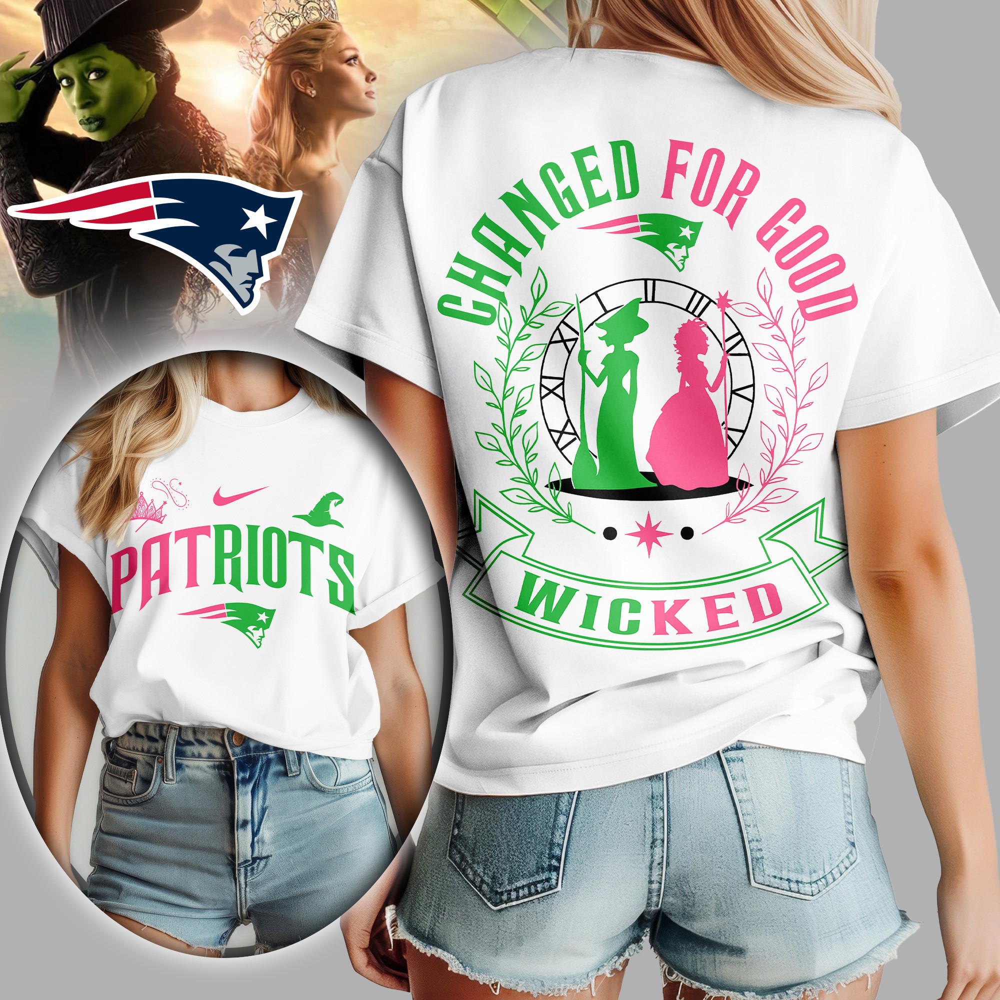 New England Patriots | Premium NFL Wicked Changed For Good Women Shirt TD