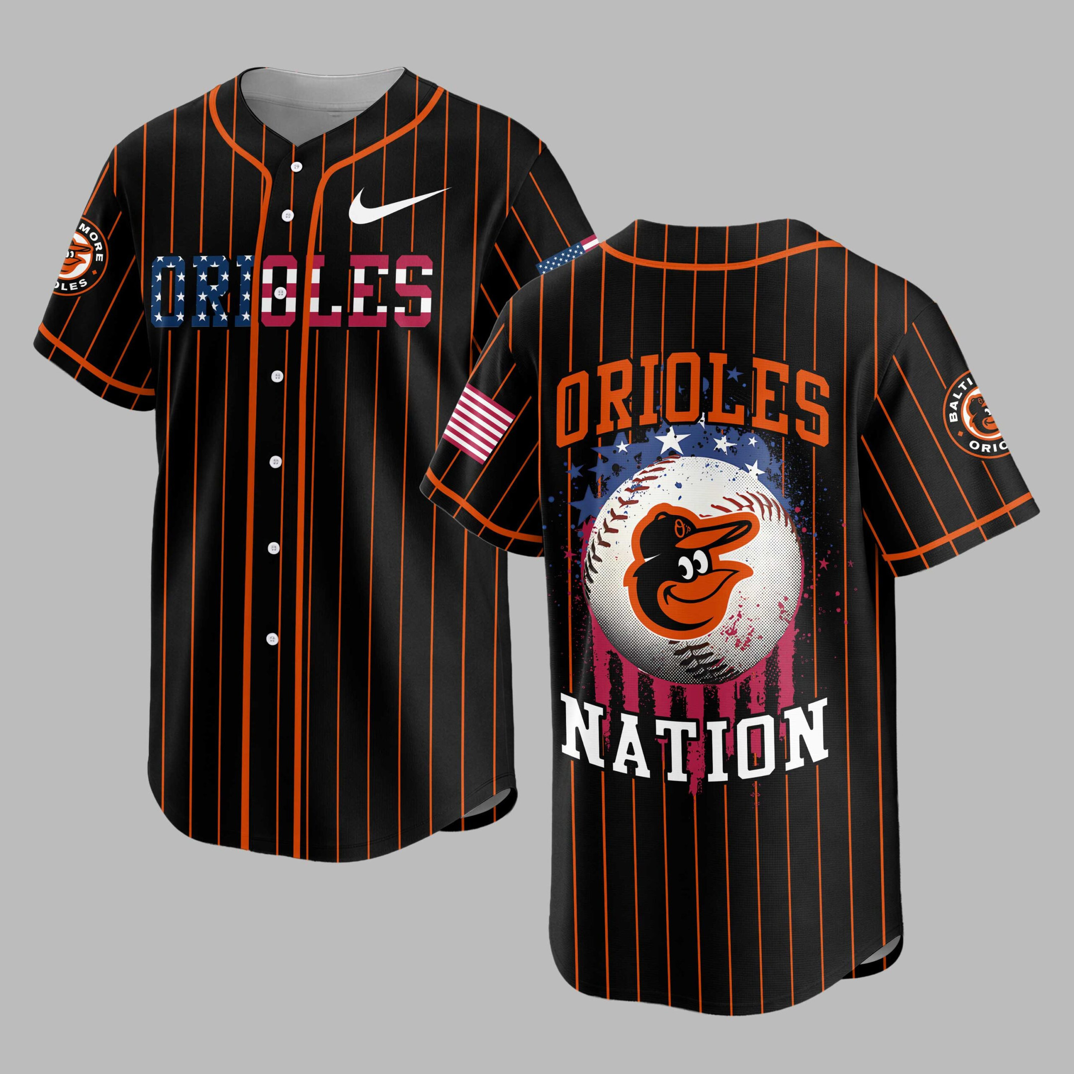 Baltimore Orioles | MLB USA Flag Edition Premium Baseball Jersey