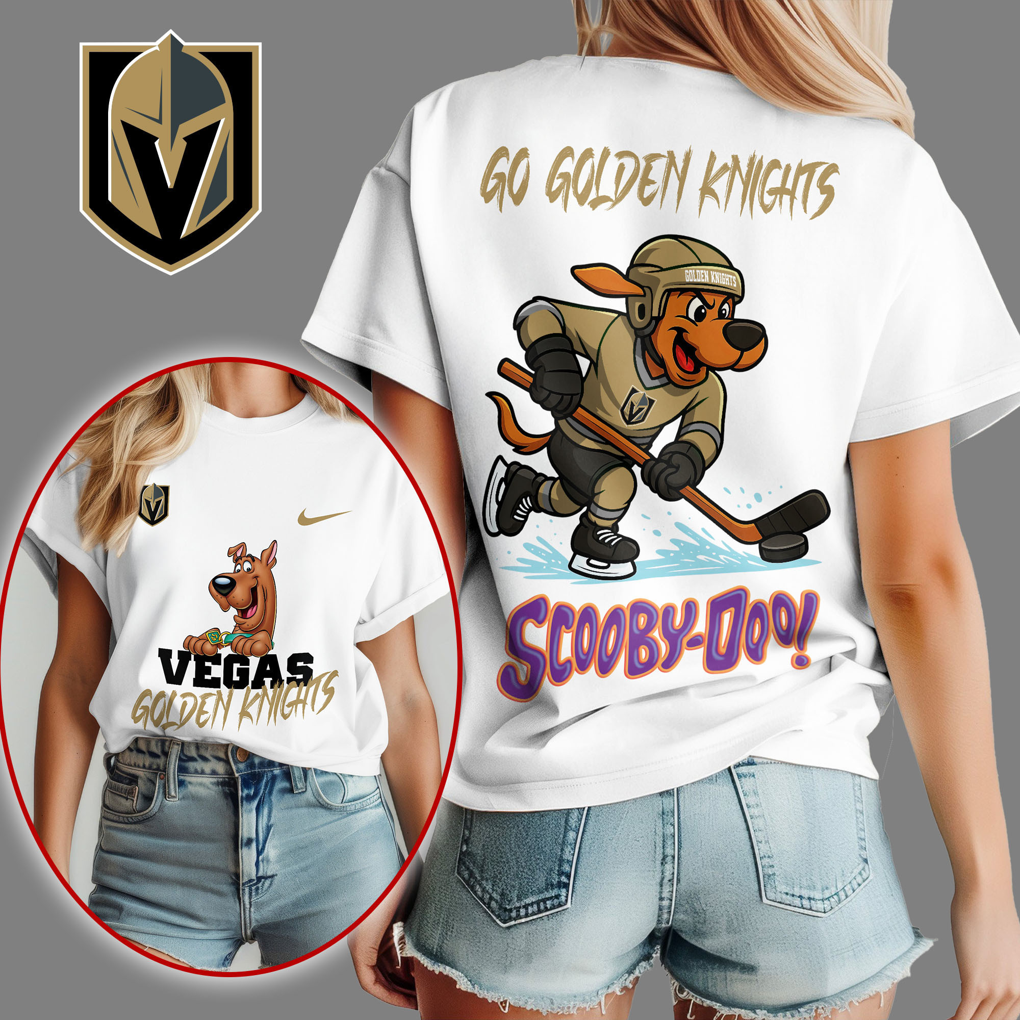Vegas Golden Knights | Premium NHL Scooby-Doo Fan Women's Shirt NY
