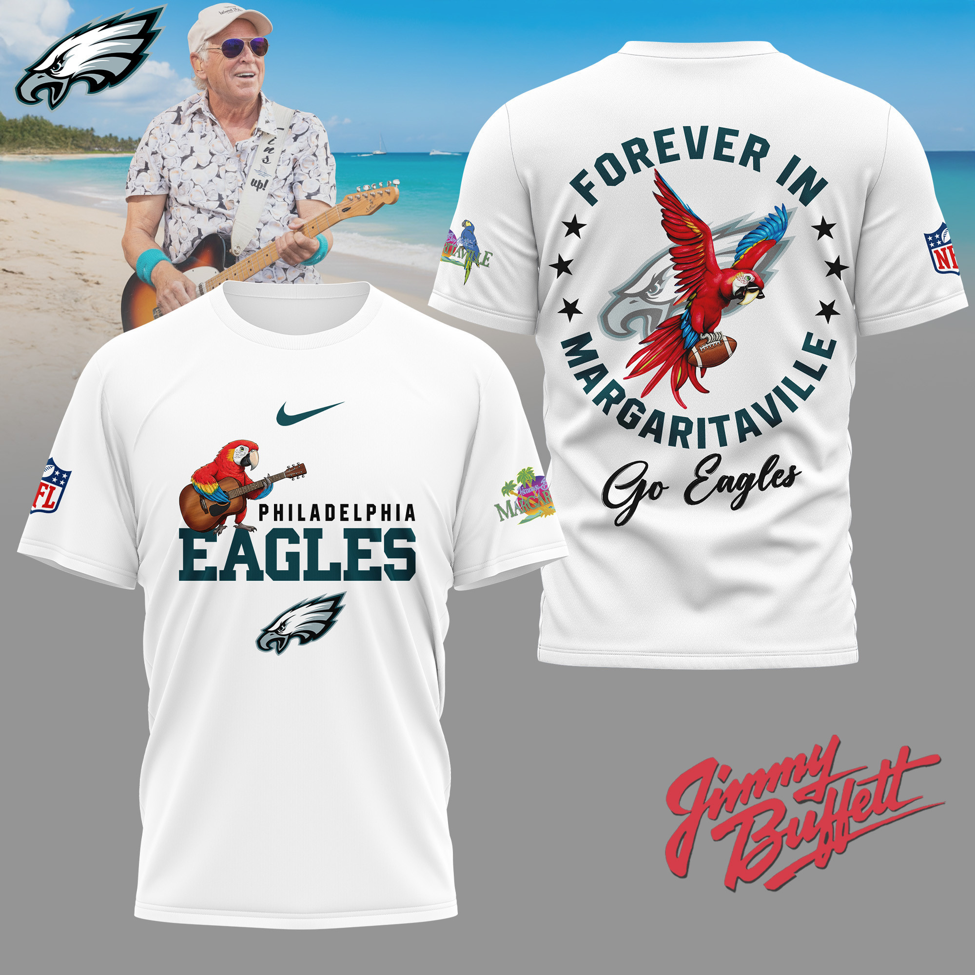 Philadelphia Eagles | Premium NFL Forever in Margaritaville 3D Shirt NY