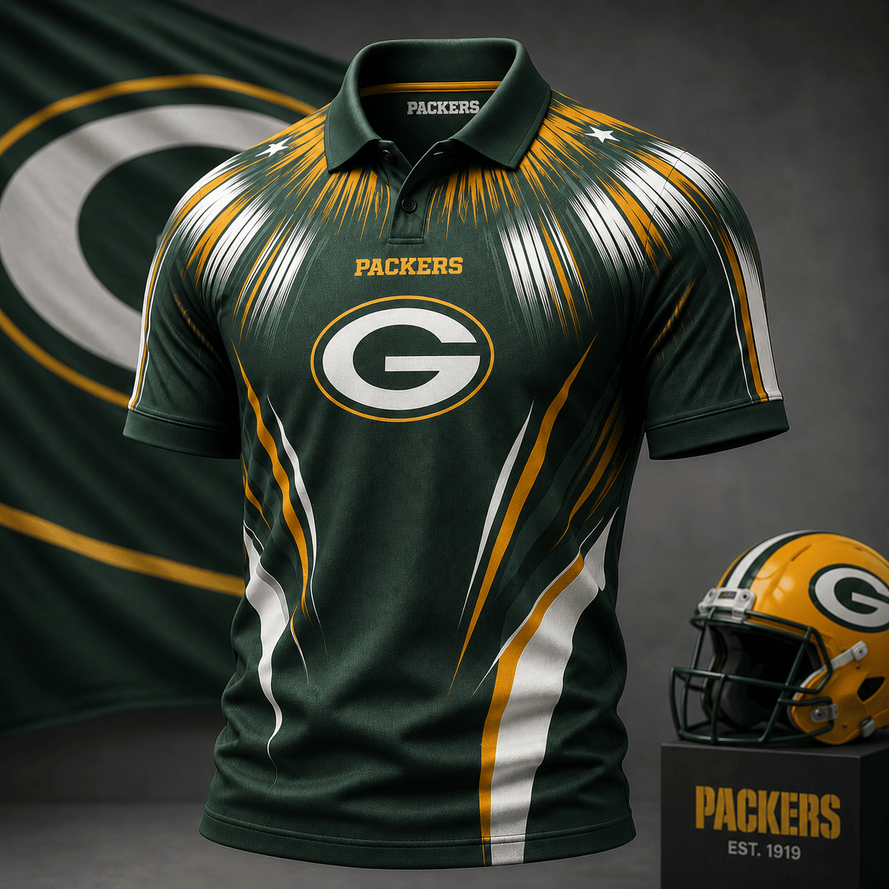 Green Bay Packers | Premium NFL Victory Rush Polo Shirt NY