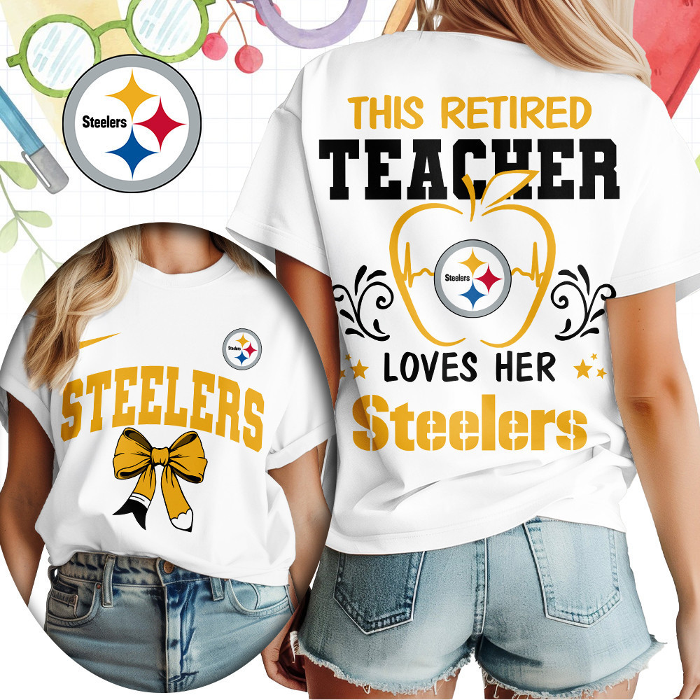 Pittsburgh Steelers | Premium NFL Retired Teacher Women T-Shirt TD