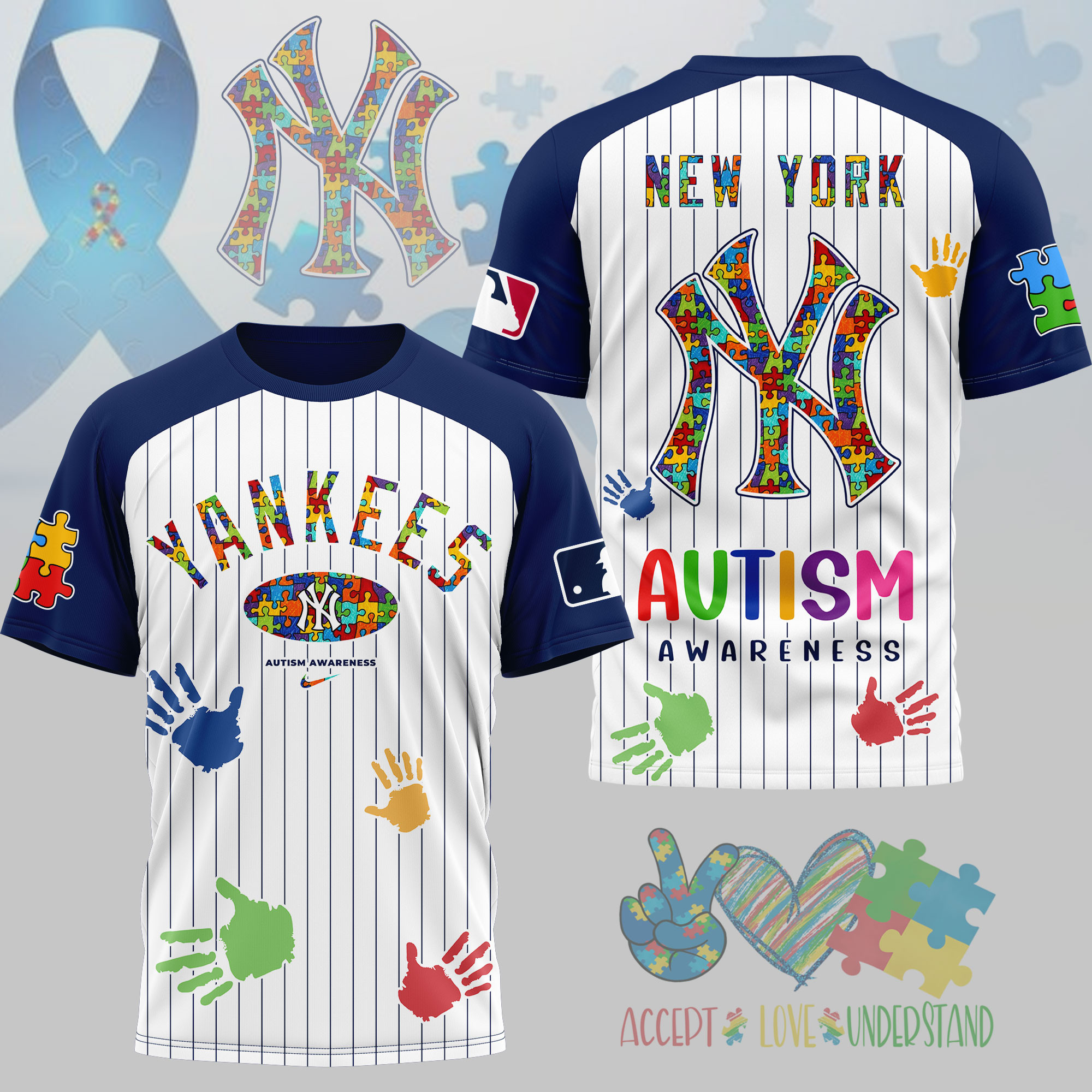 New York Yankees | Premium MLB Autism Support 3D Shirt NY