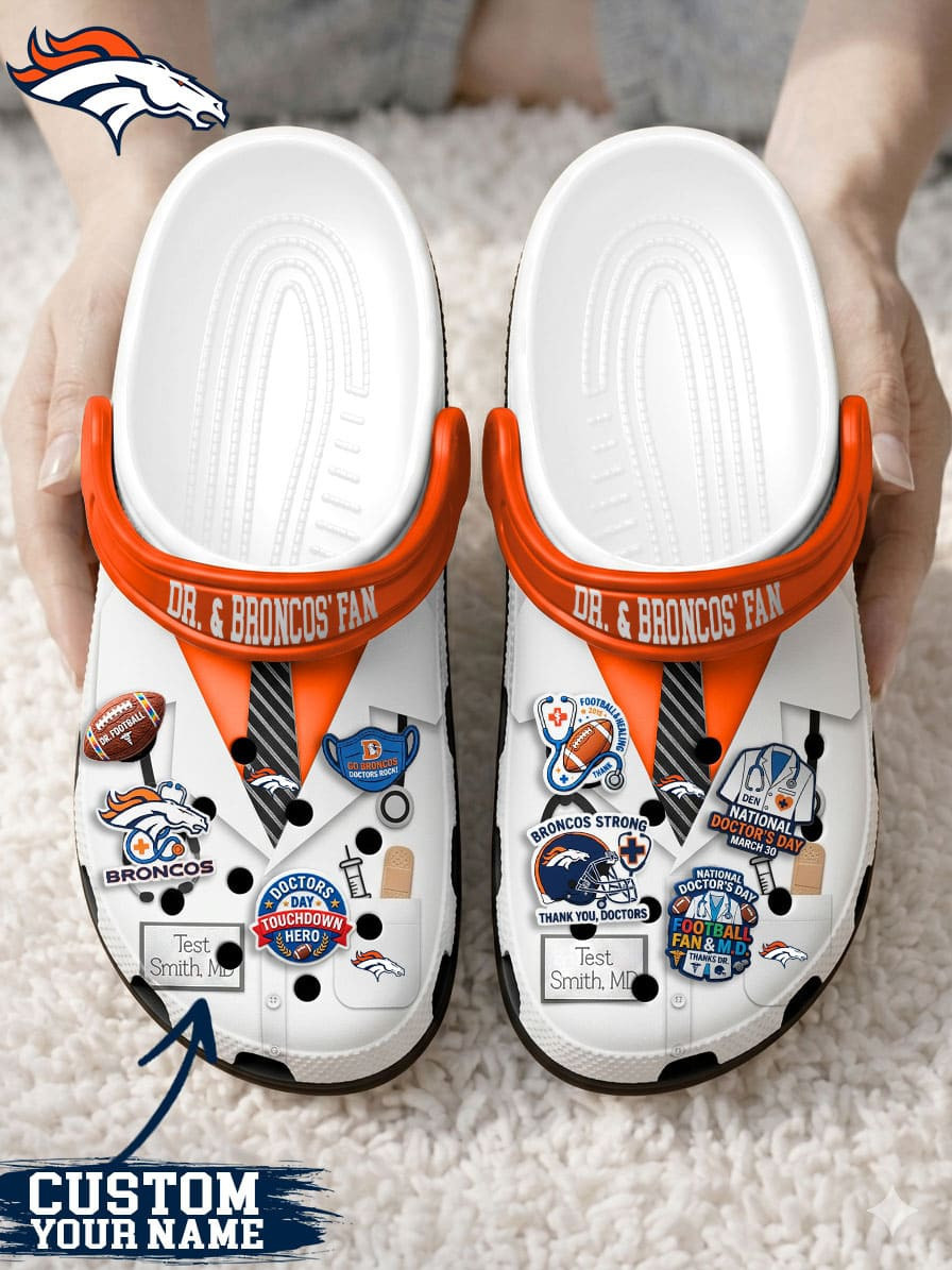 Denver Broncos | PREMIUM NFL NATIONAL DOCTOR'S DAY CLOGS WITH 8 CHARMS HY