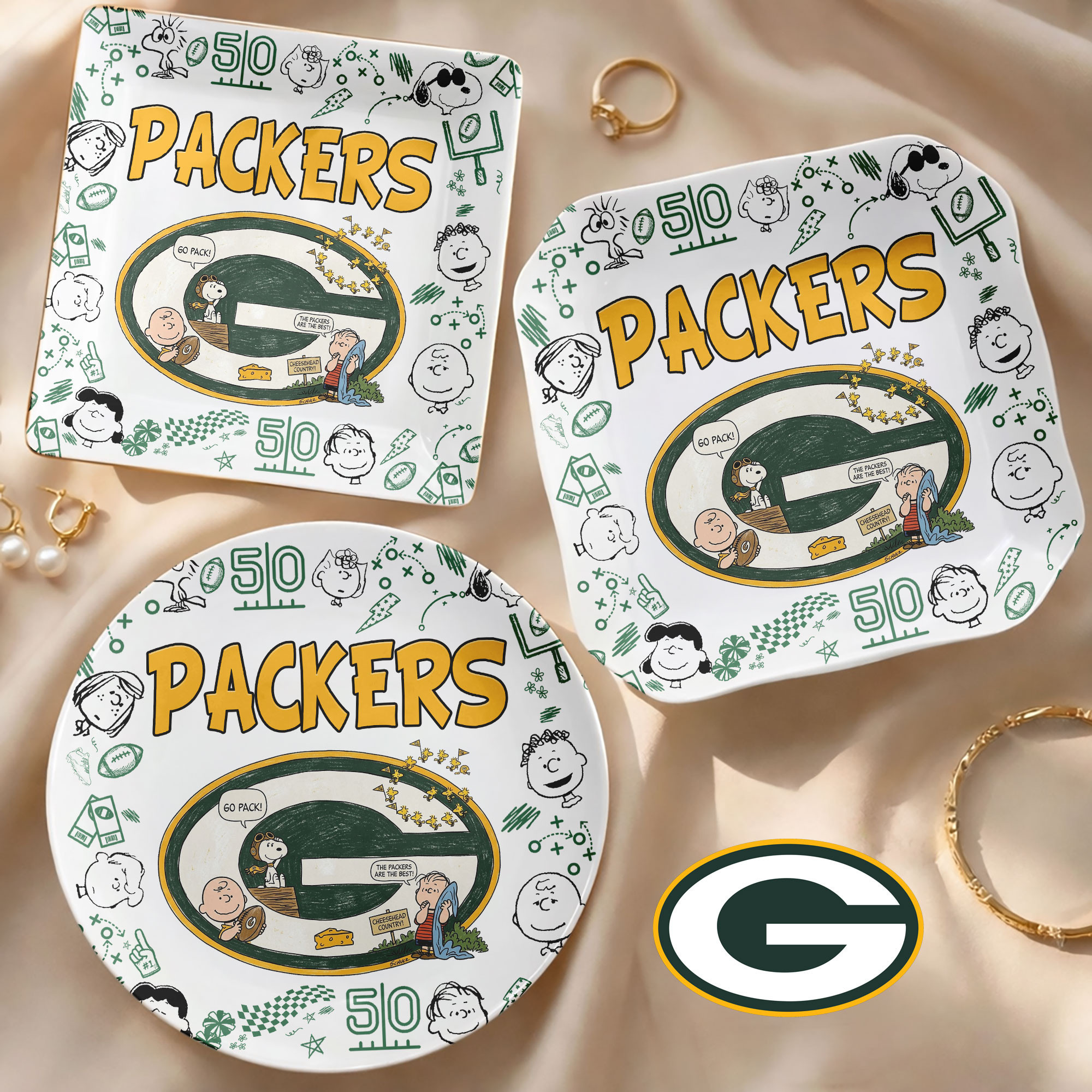 Green Bay Packers | Premium NFL Snoopy Jewelry Dish HY